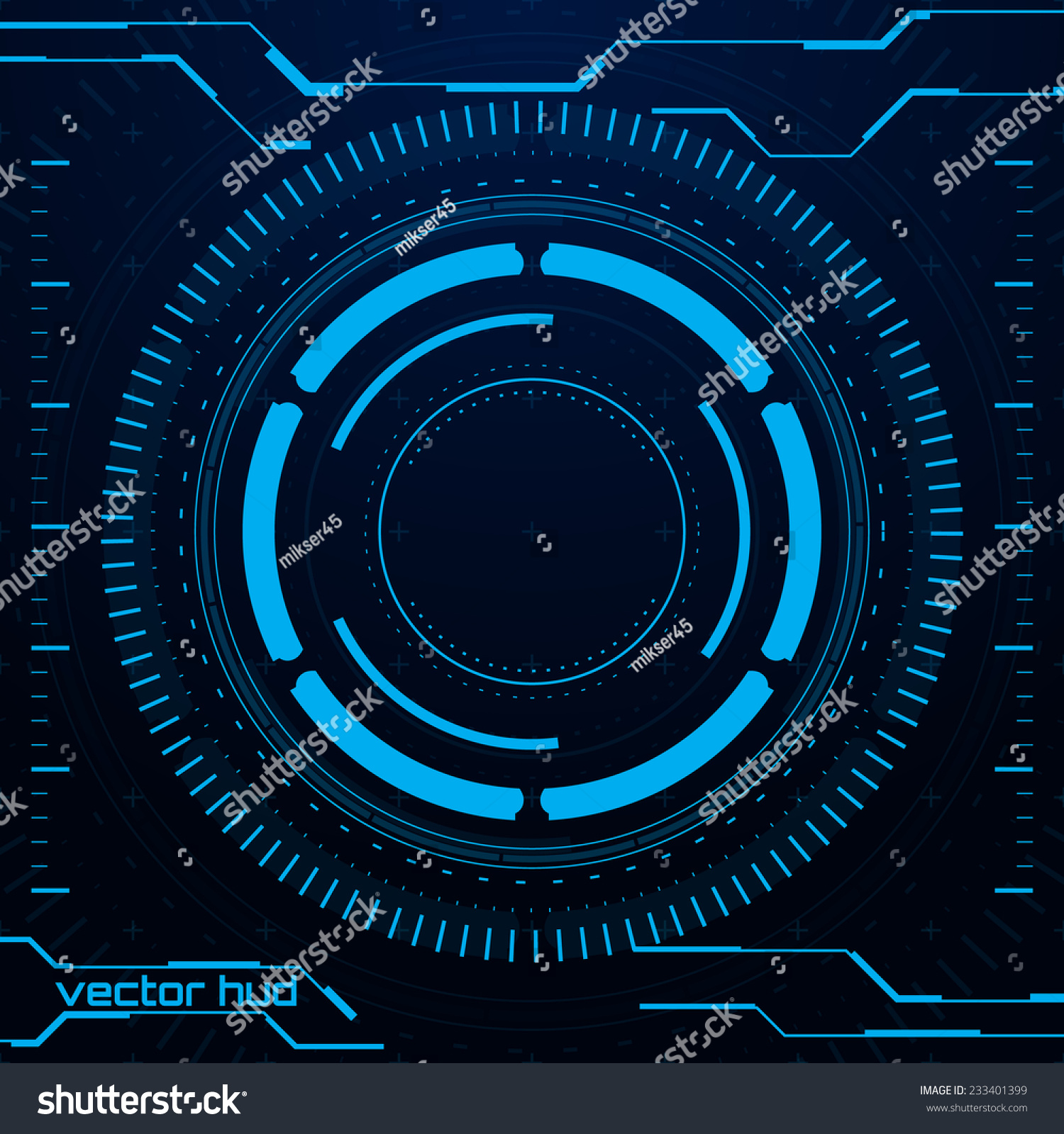 Sci Fi Futuristic User Interface. Vector Illustration. - 233401399 ...