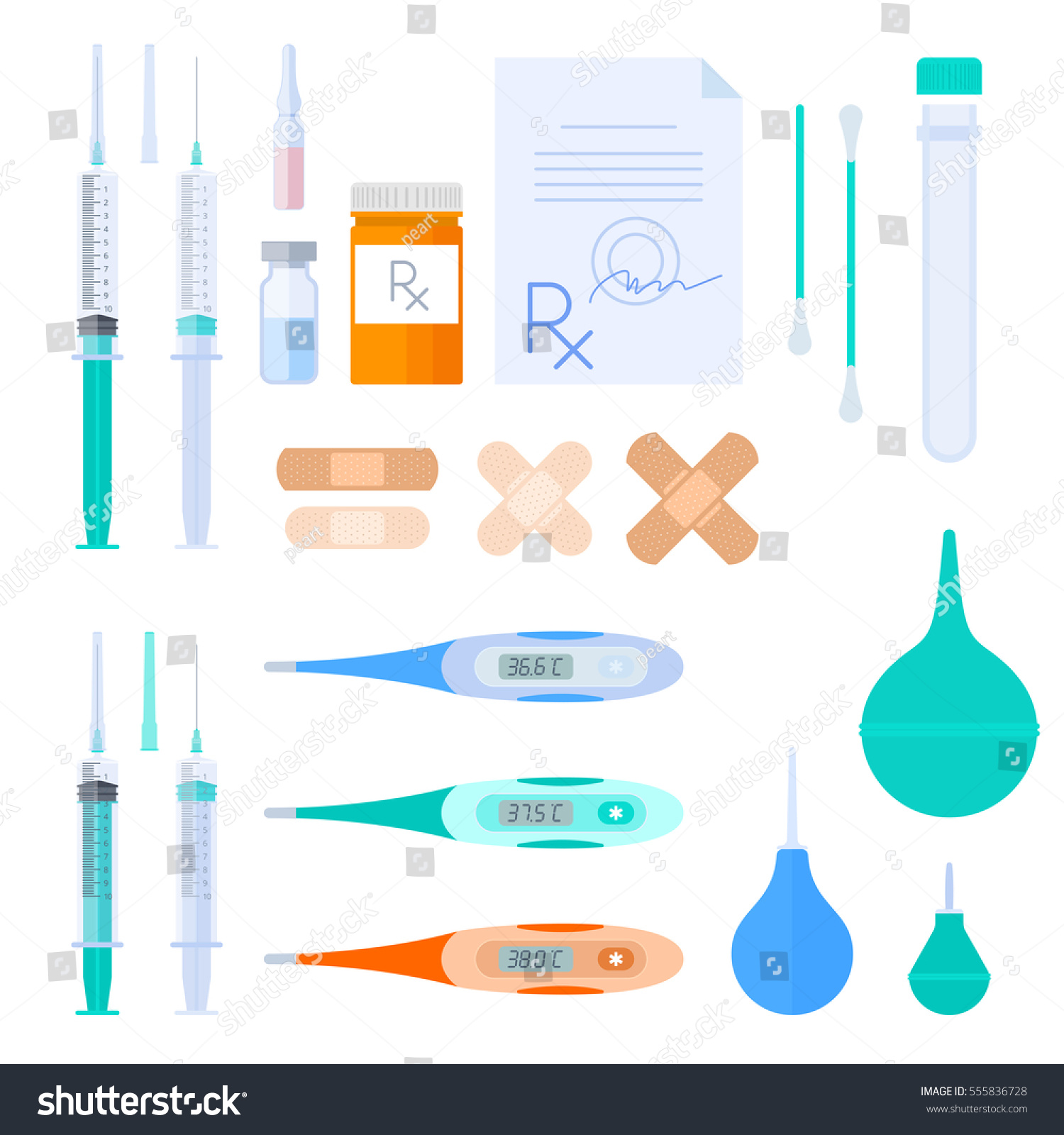 Science Medical Equipment Accessory Set Vector Stock Vector (Royalty ...