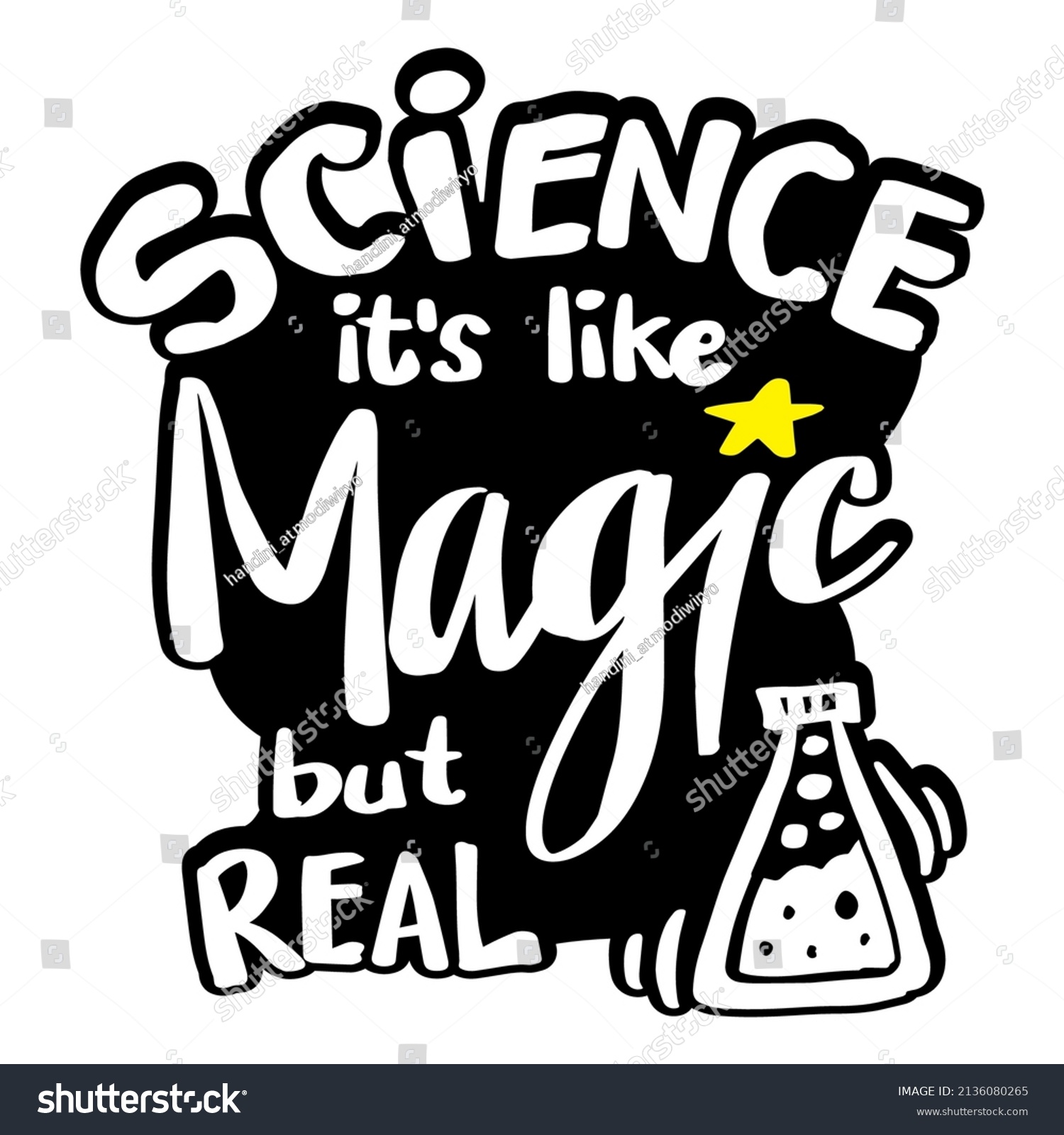 Science Like Magic Real Science Quotes Stock Vector (Royalty Free ...