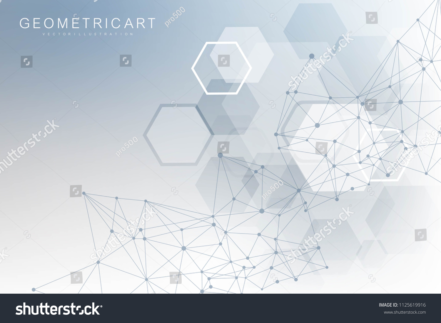Science Network Pattern Connecting Lines Dots Stock Vector (Royalty ...