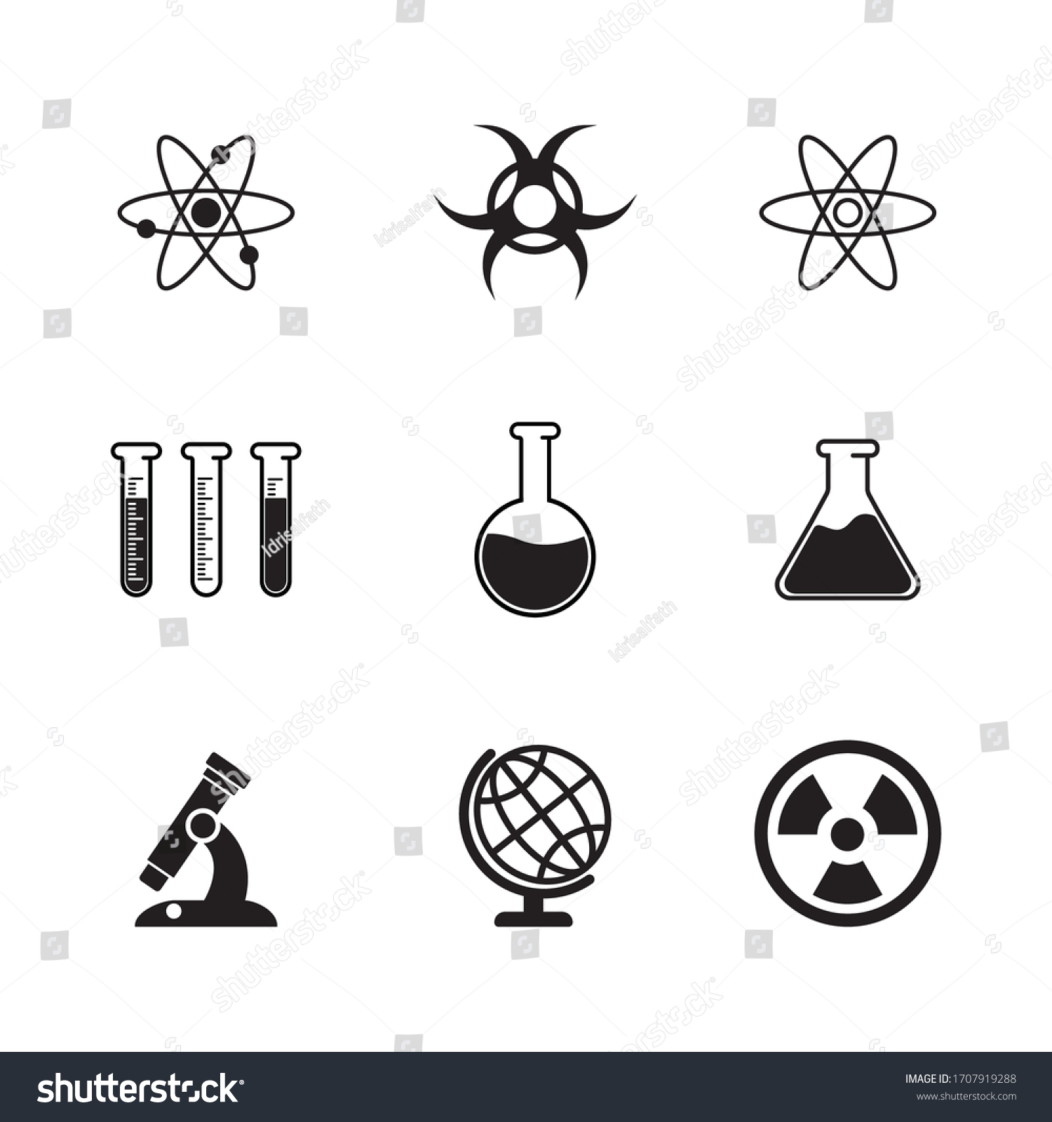 Science Symbol Icon Set Vector Simple: เวกเตอร์สต็อก (ปลอดค่าลิขสิทธิ์ ...