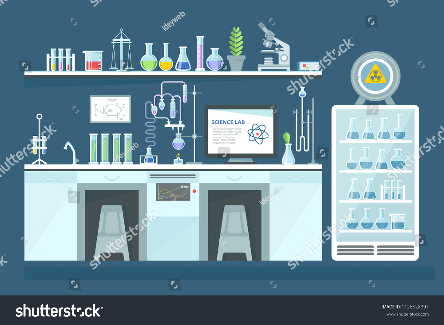 Scientific Chemical Laboratory Conducting Experiments Research Stock ...