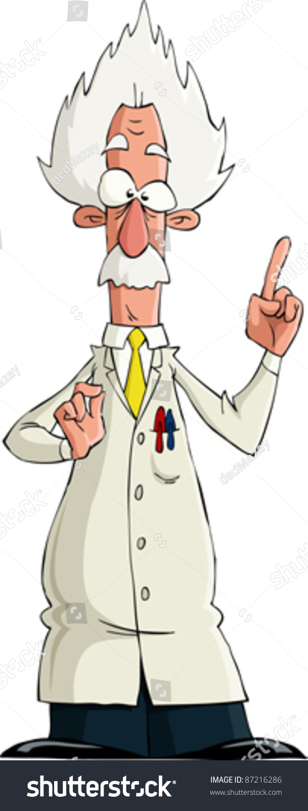 Scientist On White Background Vector Illustration Stock Vector 87216286 ...