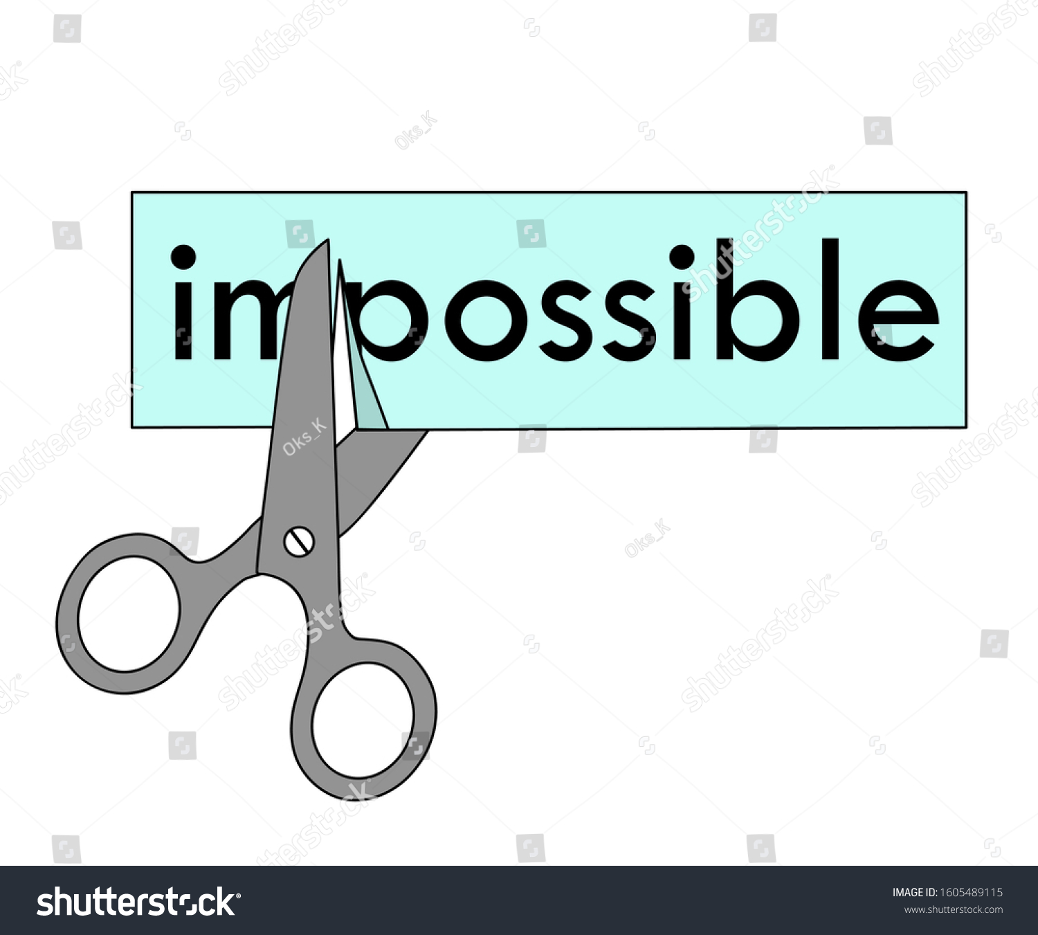 scissors-cut-word-impossible-make-possible-stock-vector-royalty-free