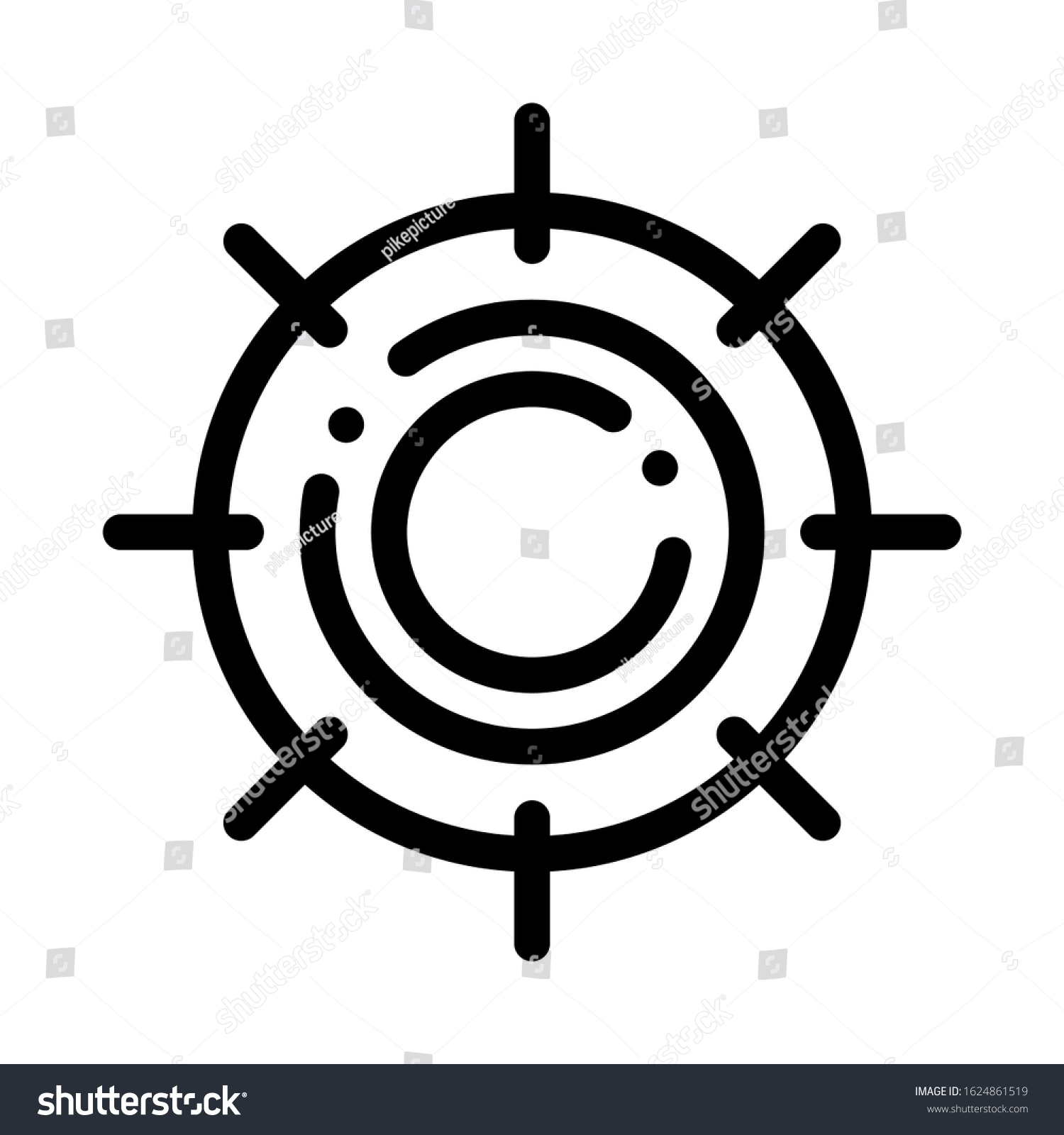 Scorching Sun Icon Vector Outline Scorching Stock Vector Royalty Free