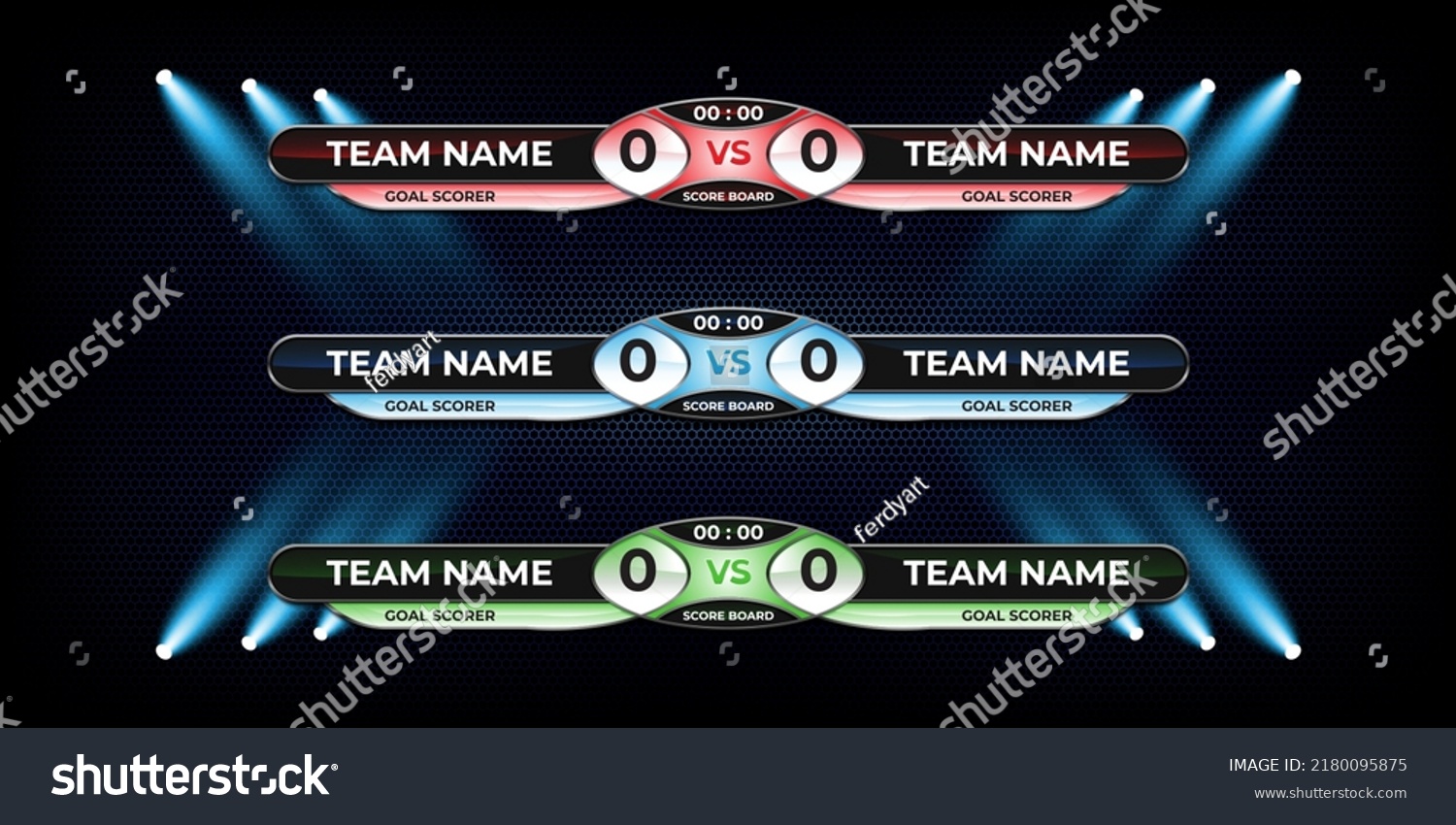 Scoreboard Broadcast Graphic Lower Thirds Template Stock Vector ...