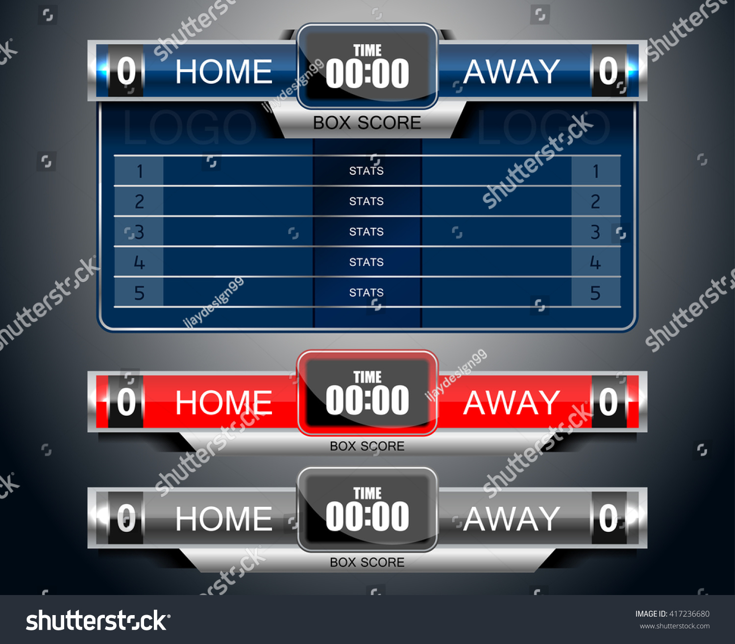 Scoreboard Broadcast Graphic Lower Thirds Template: vetor stock (livre ...