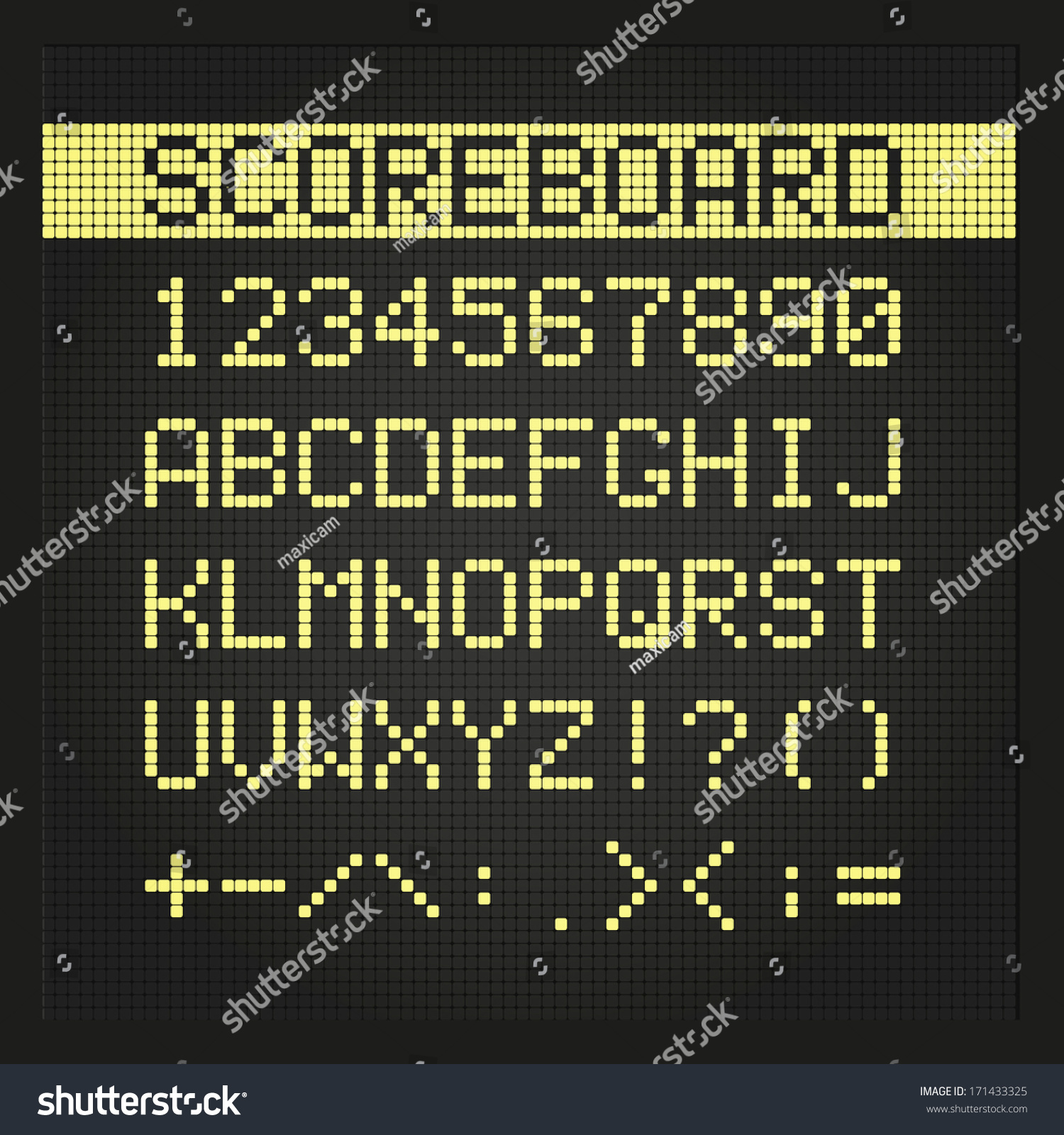 SVG of Scoreboard digital font svg