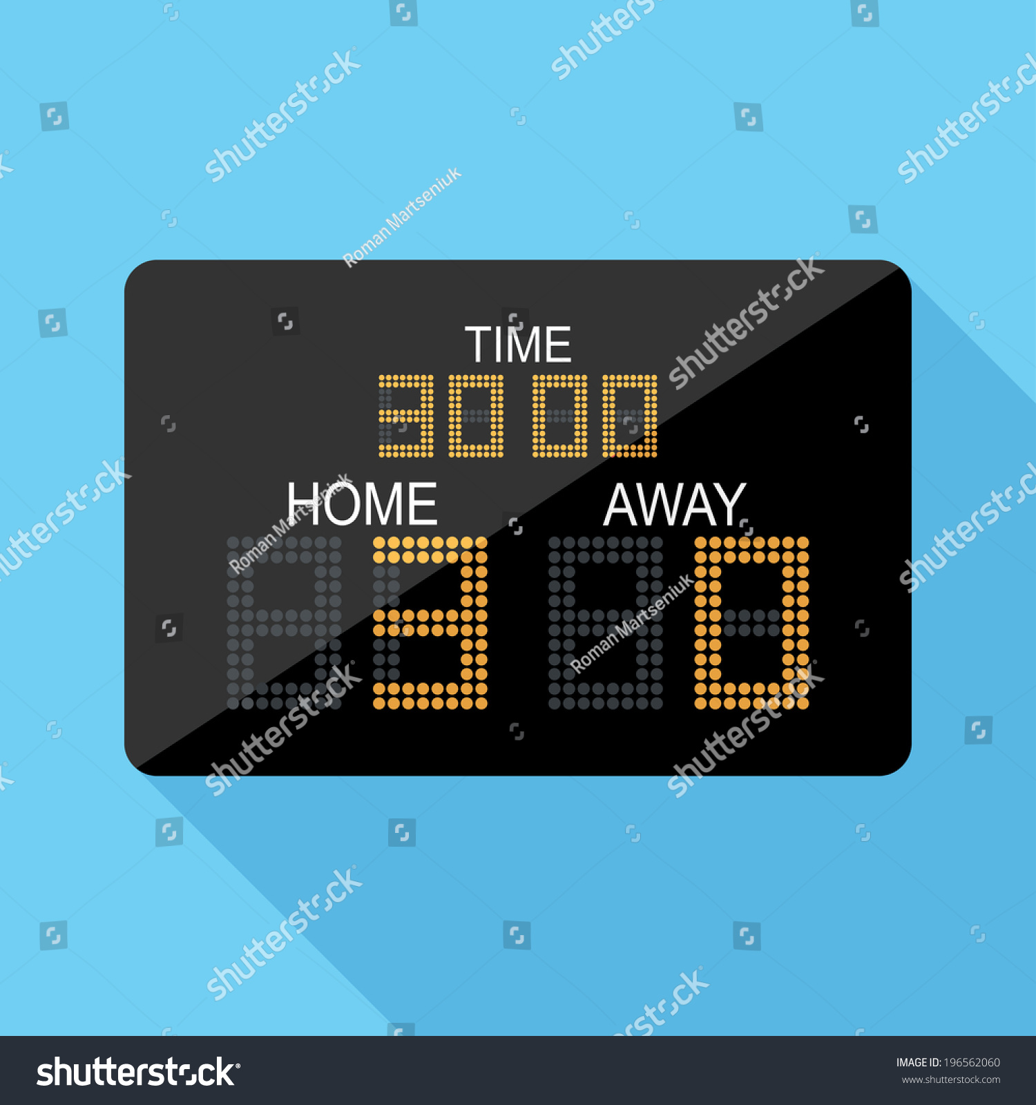 SVG of Scoreboard icon. Flat design style modern vector illustration. Isolated on stylish color background. Flat long shadow icon. Elements in flat design. svg