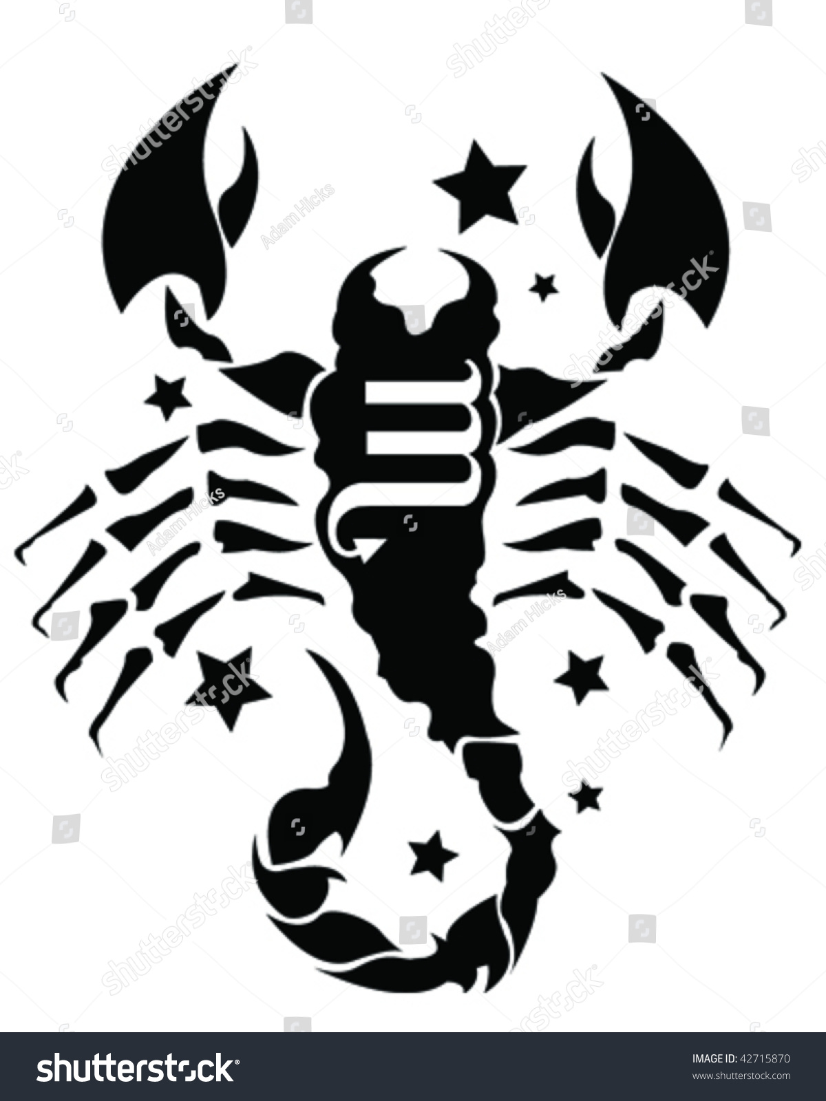 Scorpio Tattoo Stock Vector 42715870 - Shutterstock