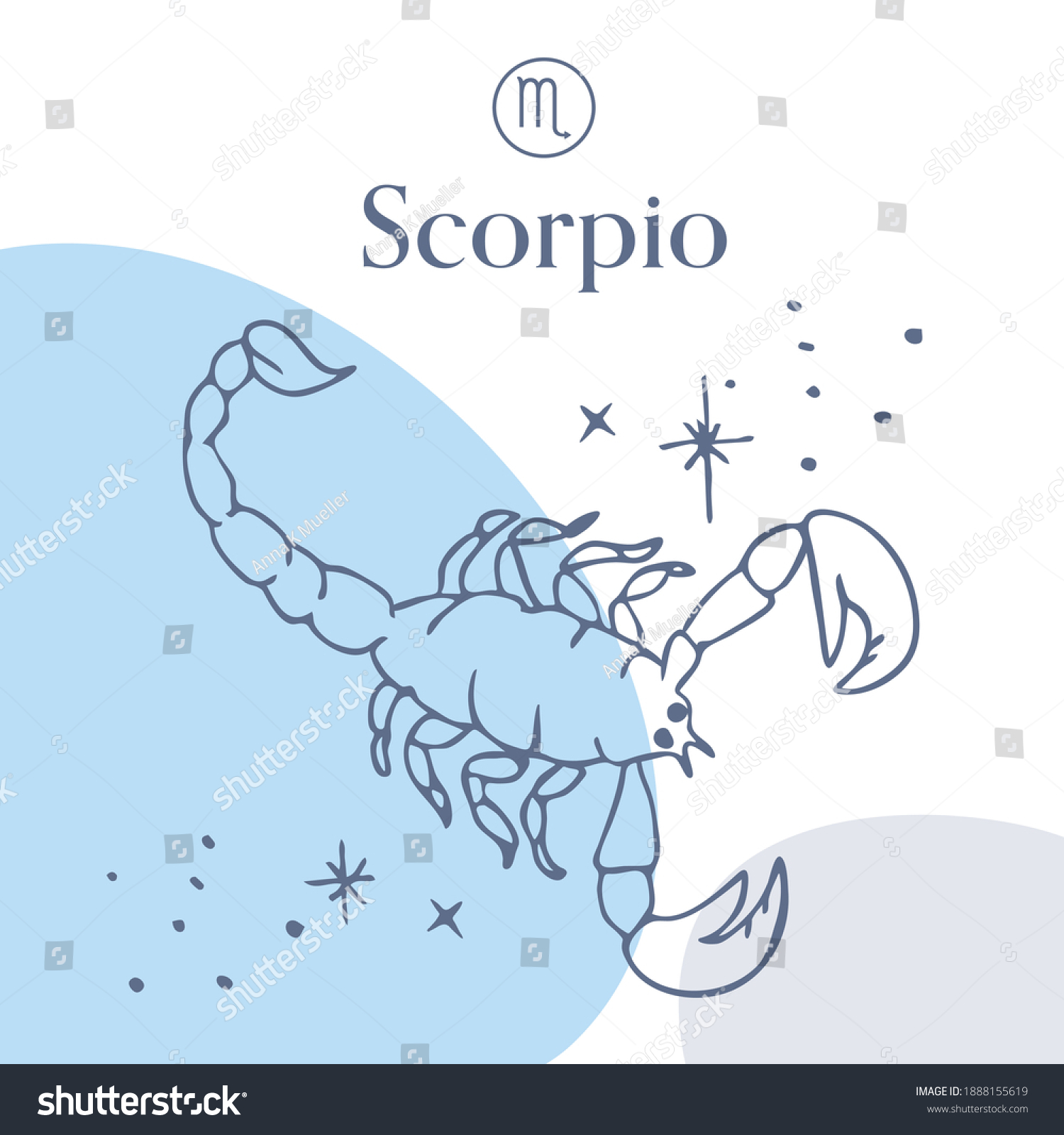 Scorpio Zodiac Sign Horoscope Collage Illustrations Stock Vector ...