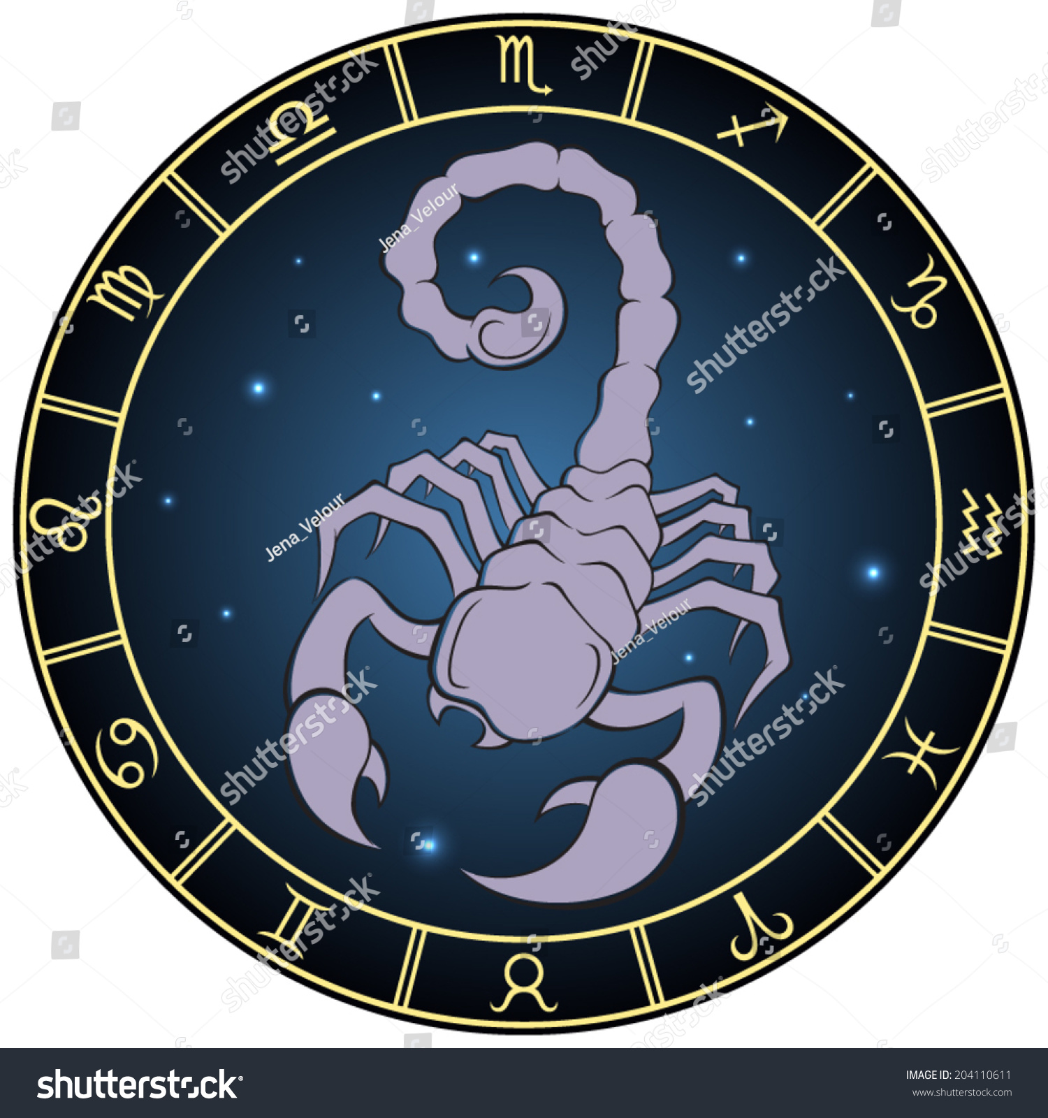 Scorpio Zodiac Sign Vector Illustration Stock Vector (Royalty Free ...