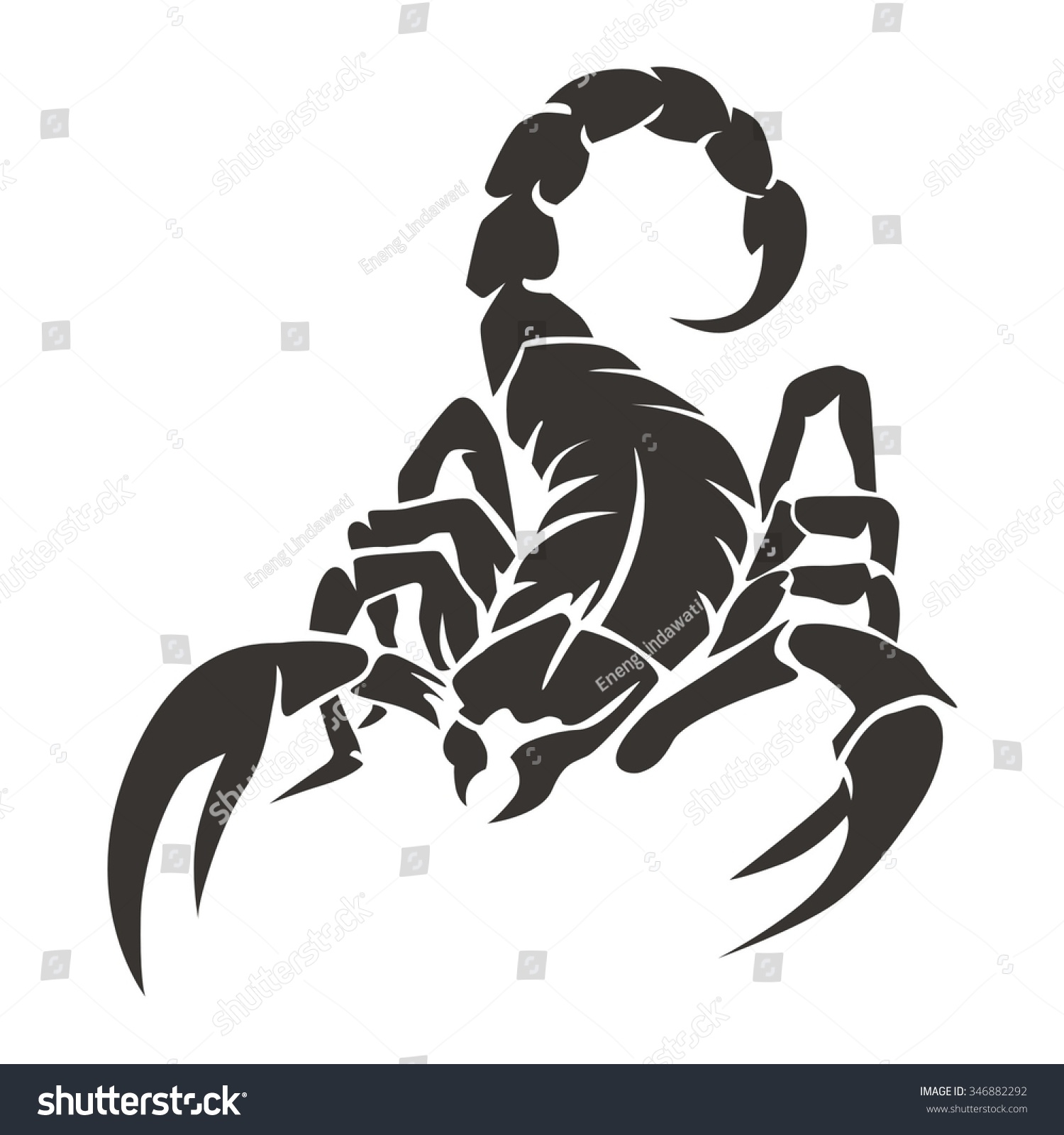 Scorpion Black Stock Vector (Royalty Free) 346882292