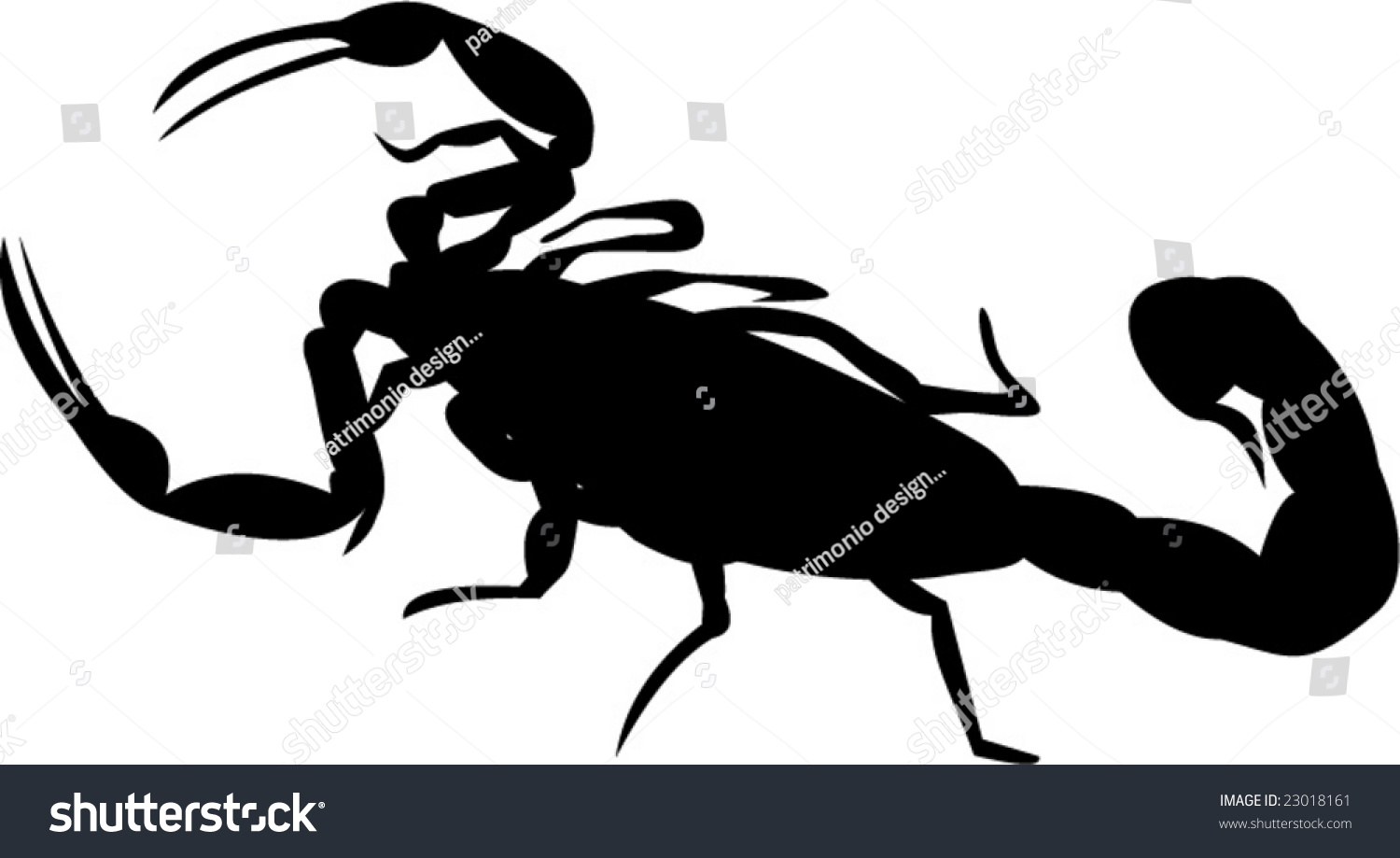 Scorpion Silhouette Stock Vector (Royalty Free) 23018161