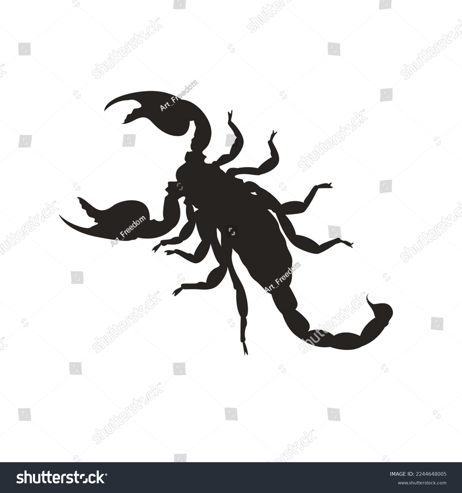 SVG of scorpion silhouette creative design. Vector illustration. svg