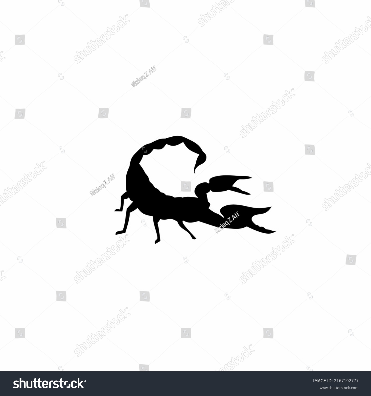 SVG of Scorpion silhouette isolated on white background svg