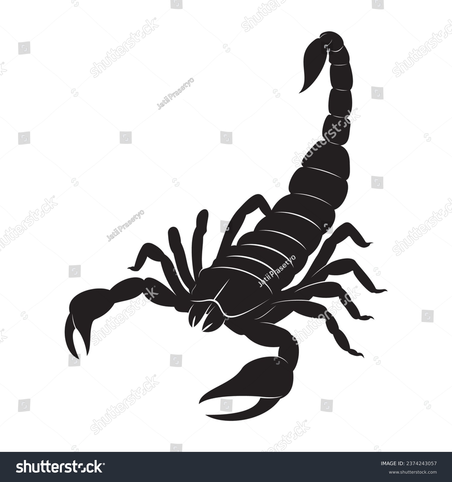 SVG of Scorpion Silhouette on white background svg
