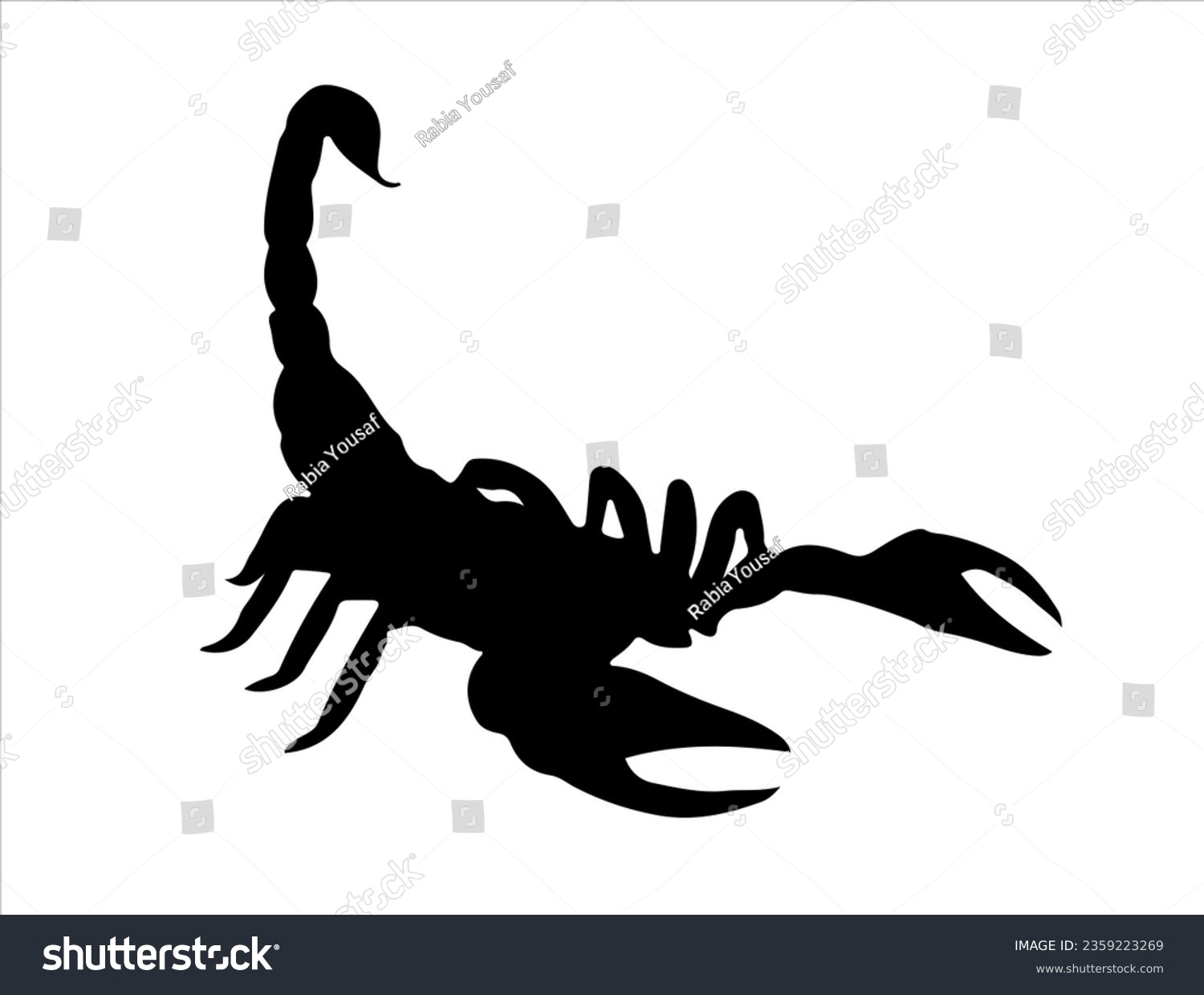 SVG of Scorpion silhouette vector art white background svg