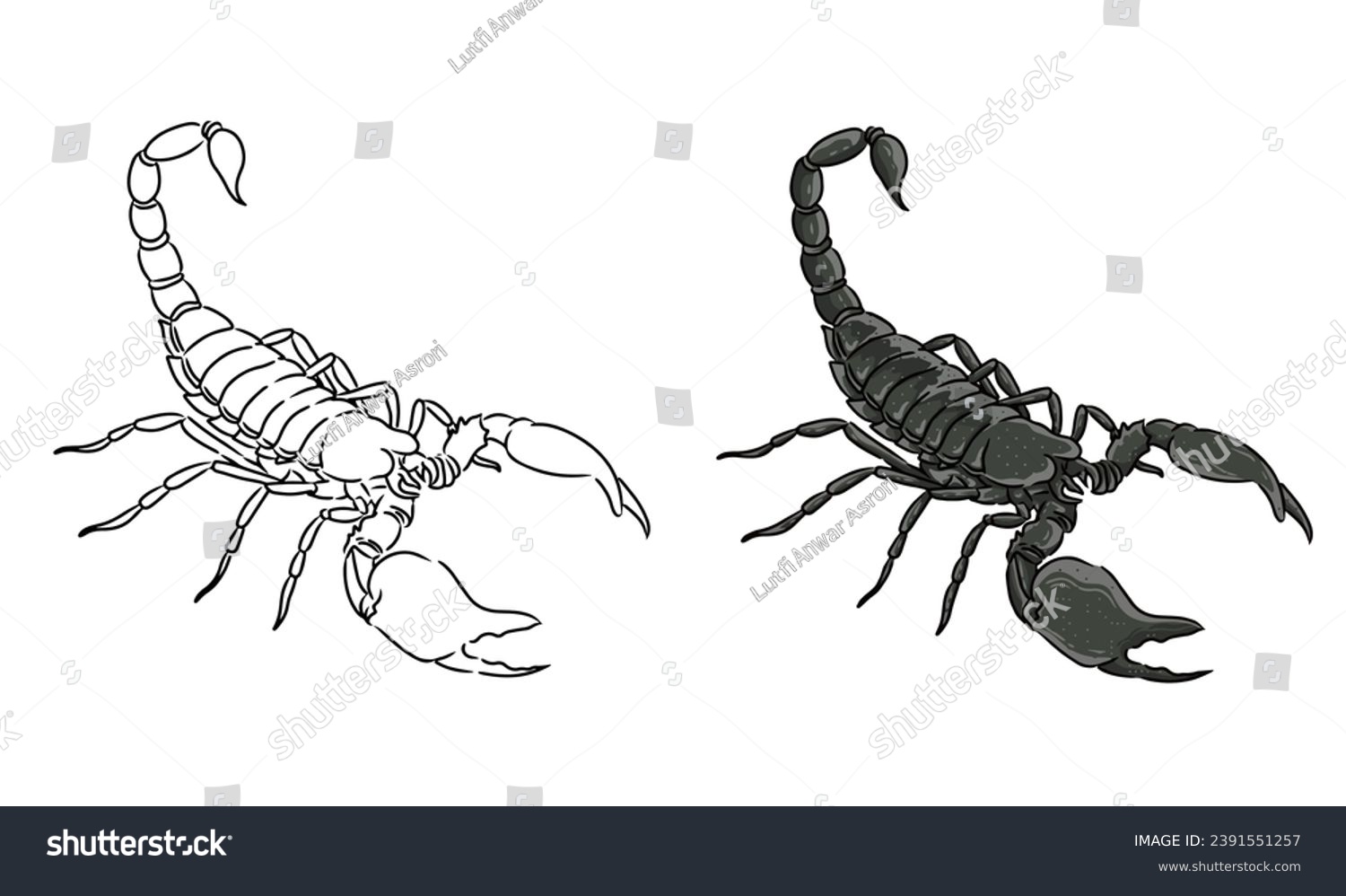 SVG of Scorpion vector coloring page image. Scorpion Vector. Scorpion Sketch svg