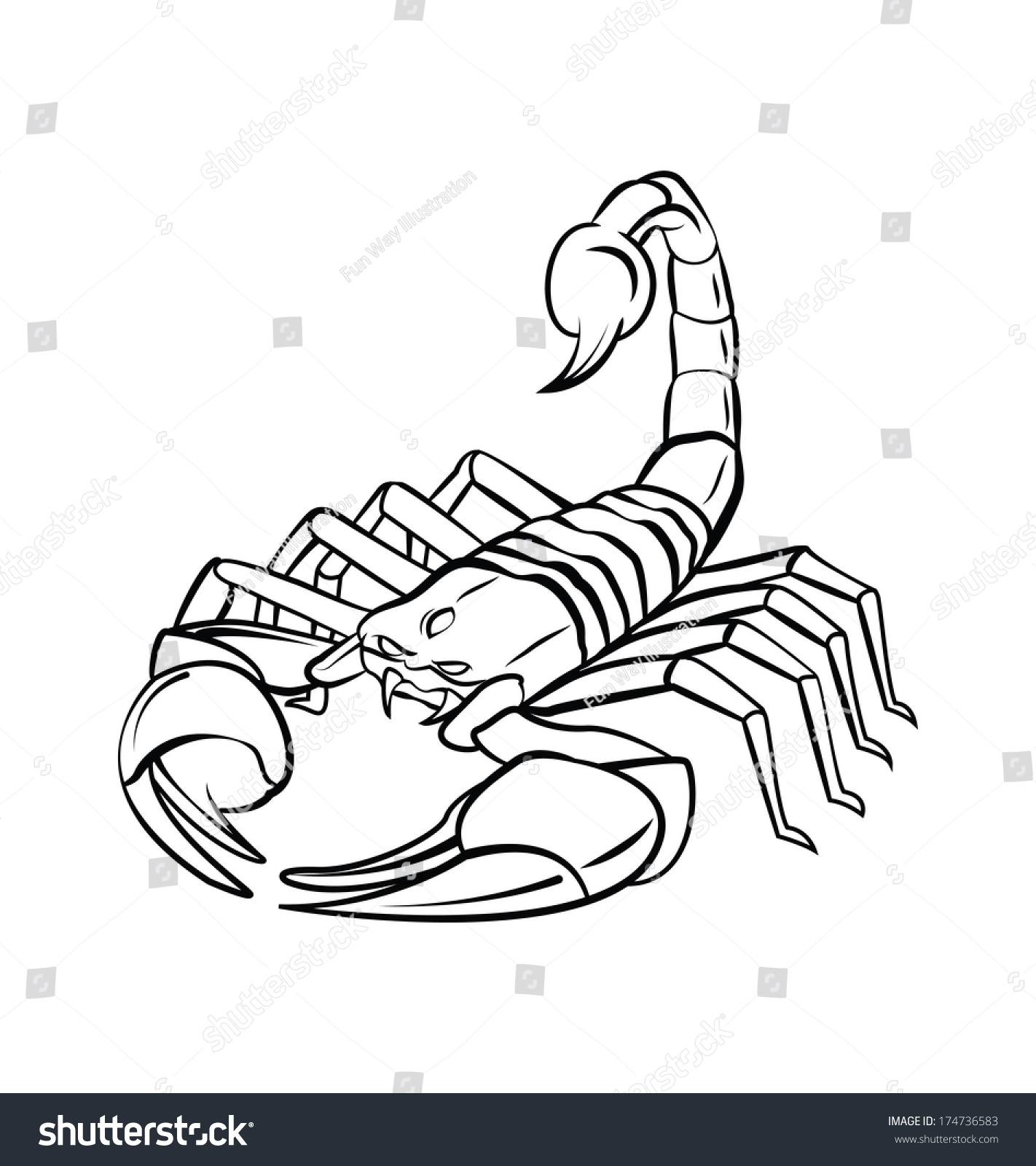 Scorpion Warrior Vector Illustration Stock Vector (Royalty Free ...