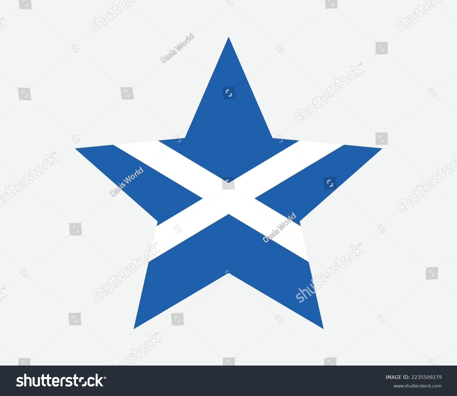 SVG of Scotland Star Flag. Scottish Star Shape Flag. Scots St. Andrew's Cross The Saltire UK United Kingdom Country National Banner Icon Symbol Vector Illustration svg