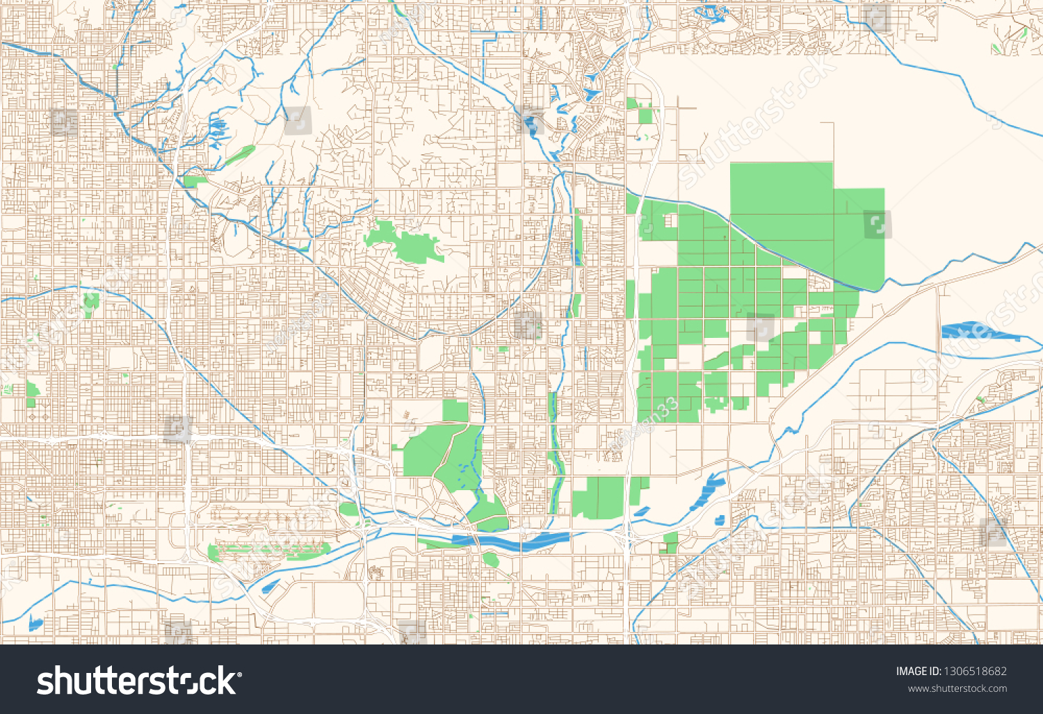 Scottsdale Arizona On A Map Scottsdale Arizona Printable Map Excerpt This Stock Vector (Royalty Free)  1306518682 | Shutterstock