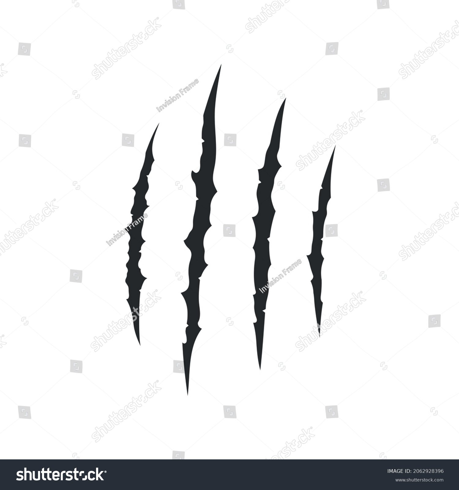 Scratch Claws Icon Detailed Scratch Claws Stock Vector (Royalty Free ...