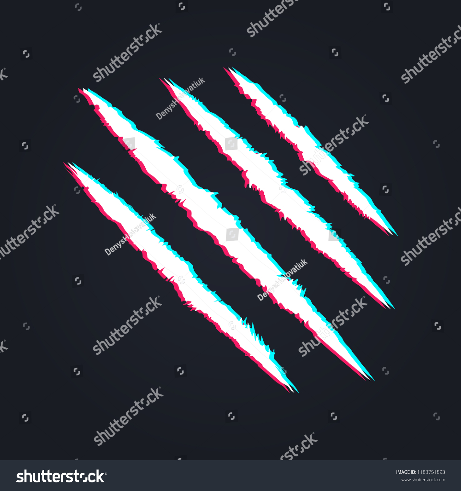 Scratch Claws Animal Distorted Glitch Style Stock Vector Royalty Free 1183751893 - roblox shirt glitch