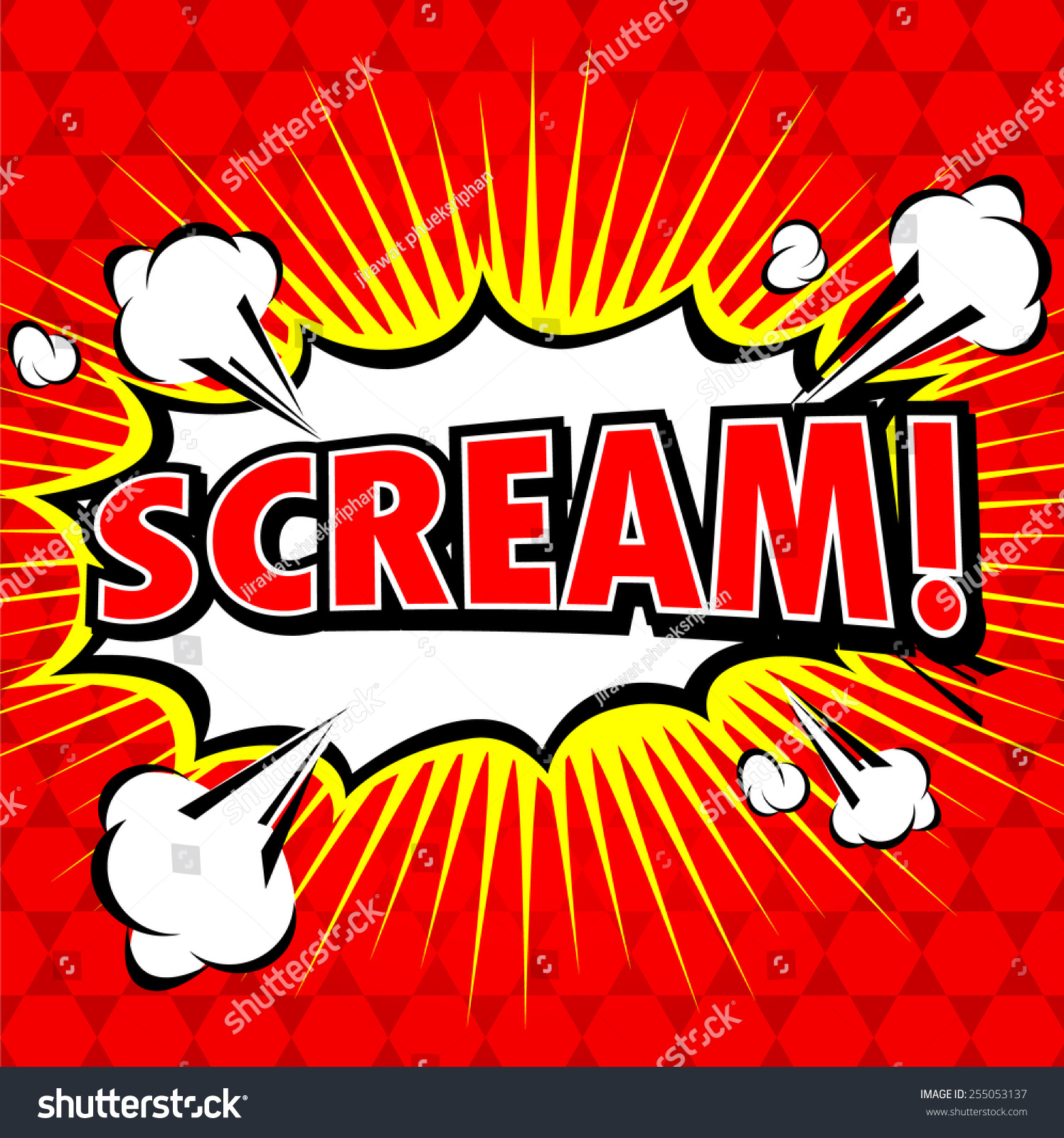 Scream! Comic Speech Bubble, Cartoon. Stock Vector 255053137 : Shutterstock