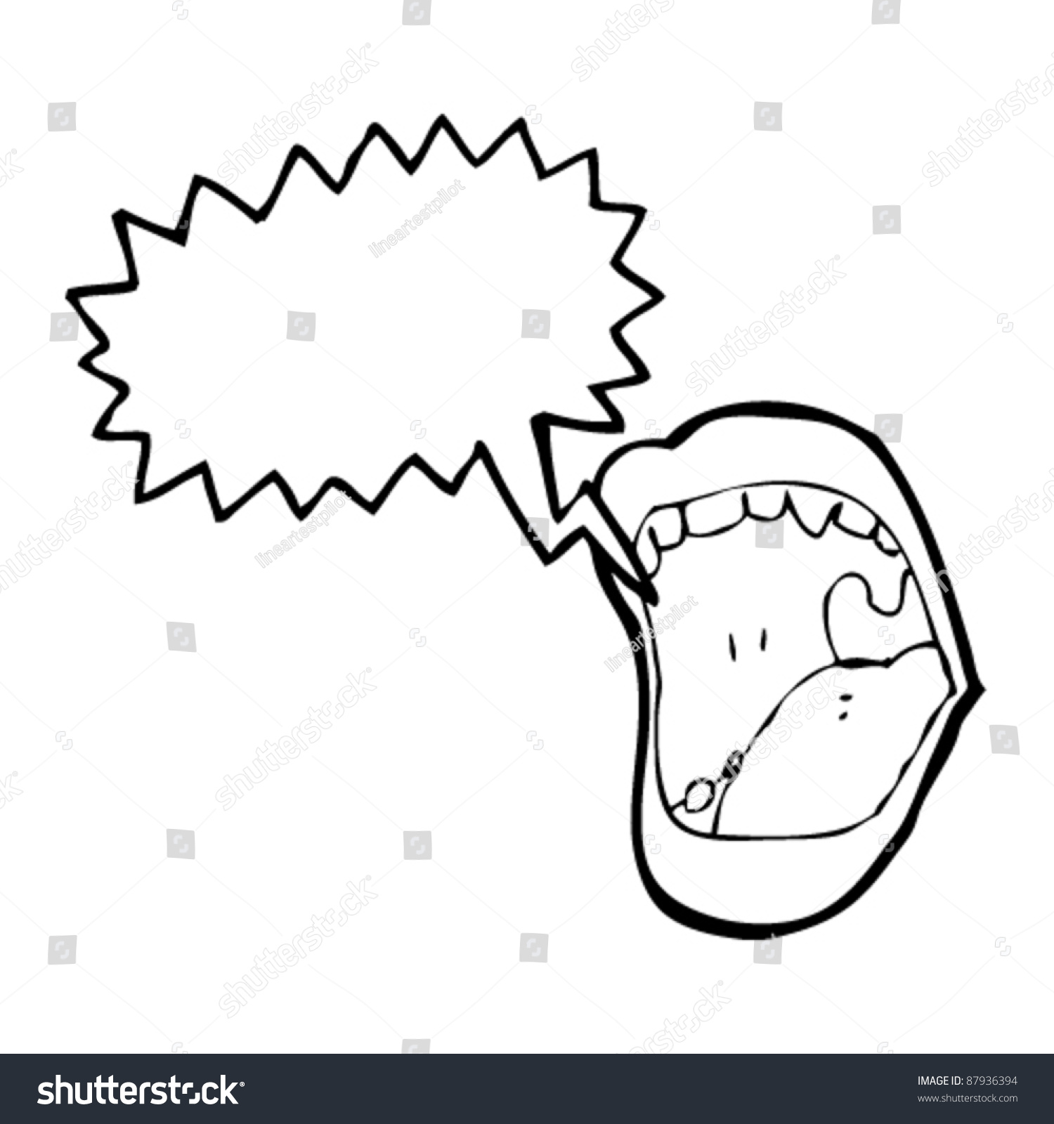 Screaming Mouth Cartoon Stock Vector 87936394 - Shutterstock