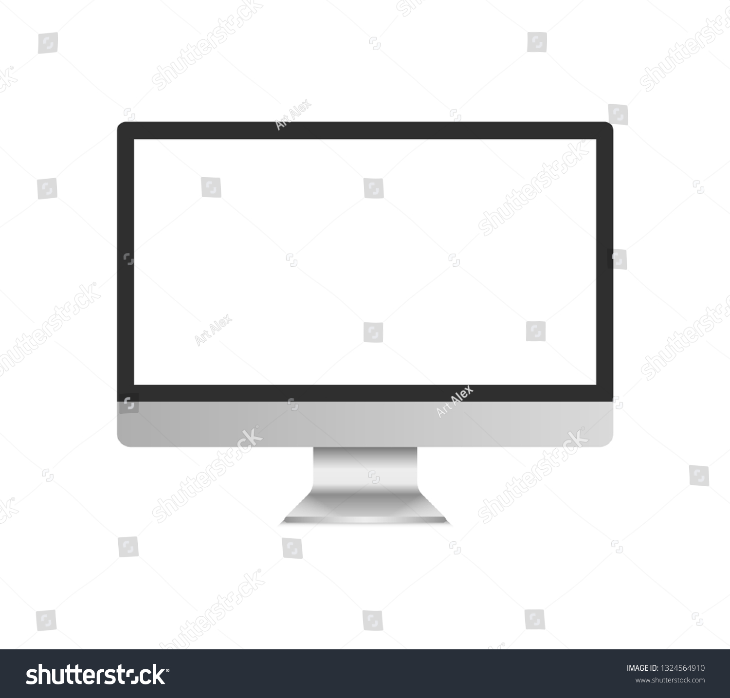 Screen Computer Monitor Computer Display Isolated Stock Vector (Royalty ...