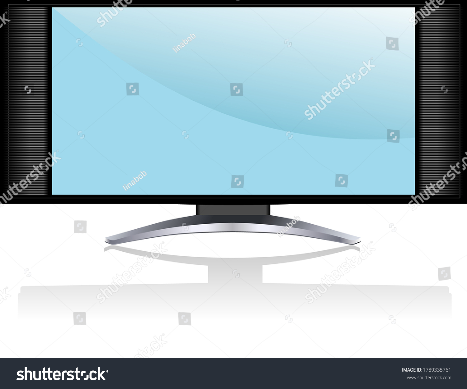 Screen Plasma Lcd Tv Set 3d Stock Vector (Royalty Free) 1789335761