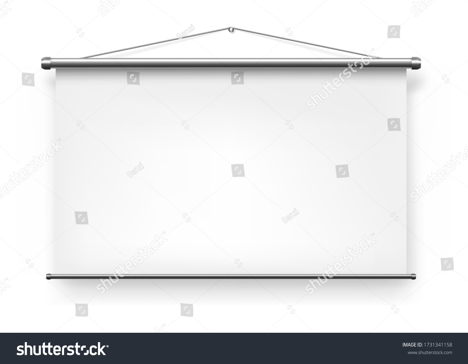 Screen Projector White Slide Board Display Stock Vector (Royalty Free ...