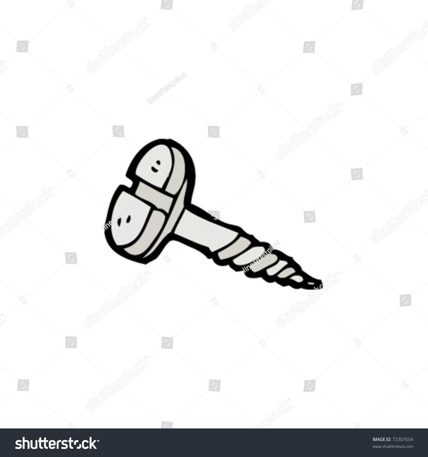 Screw Cartoon Stock Vector 72307654 - Shutterstock