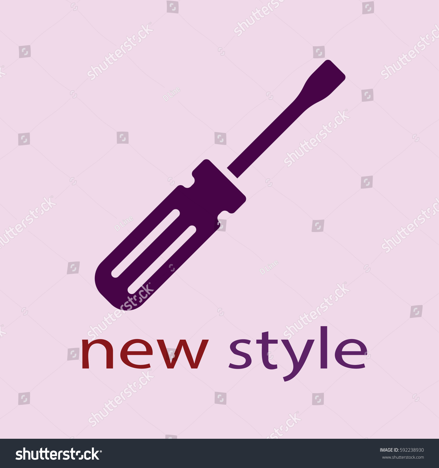 Screwdriver Icon One Set  Icons Image Vectorielle 592238930