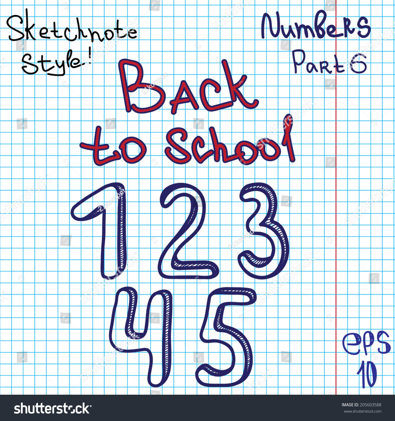 scribble alphabet numbers hand drawing vector stock vector royalty alphabets on graph paper