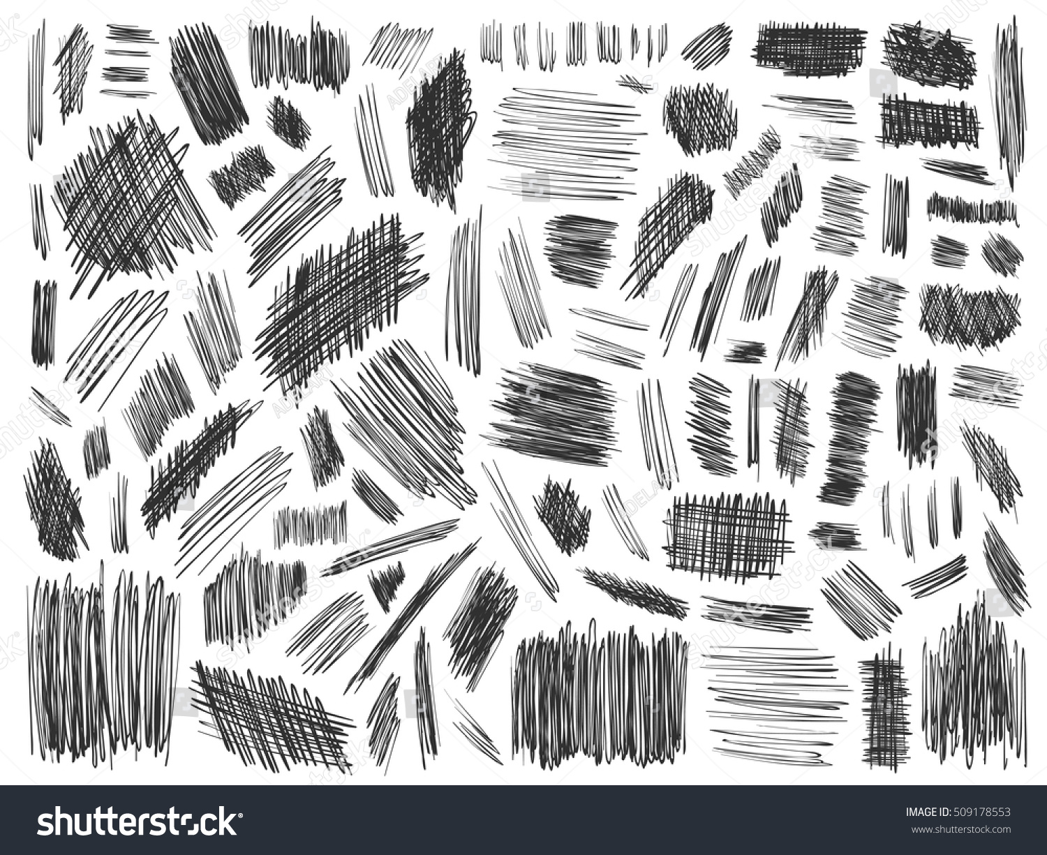 Scribble Doodle Vector Big Set Simple Stock Vector Royalty Free