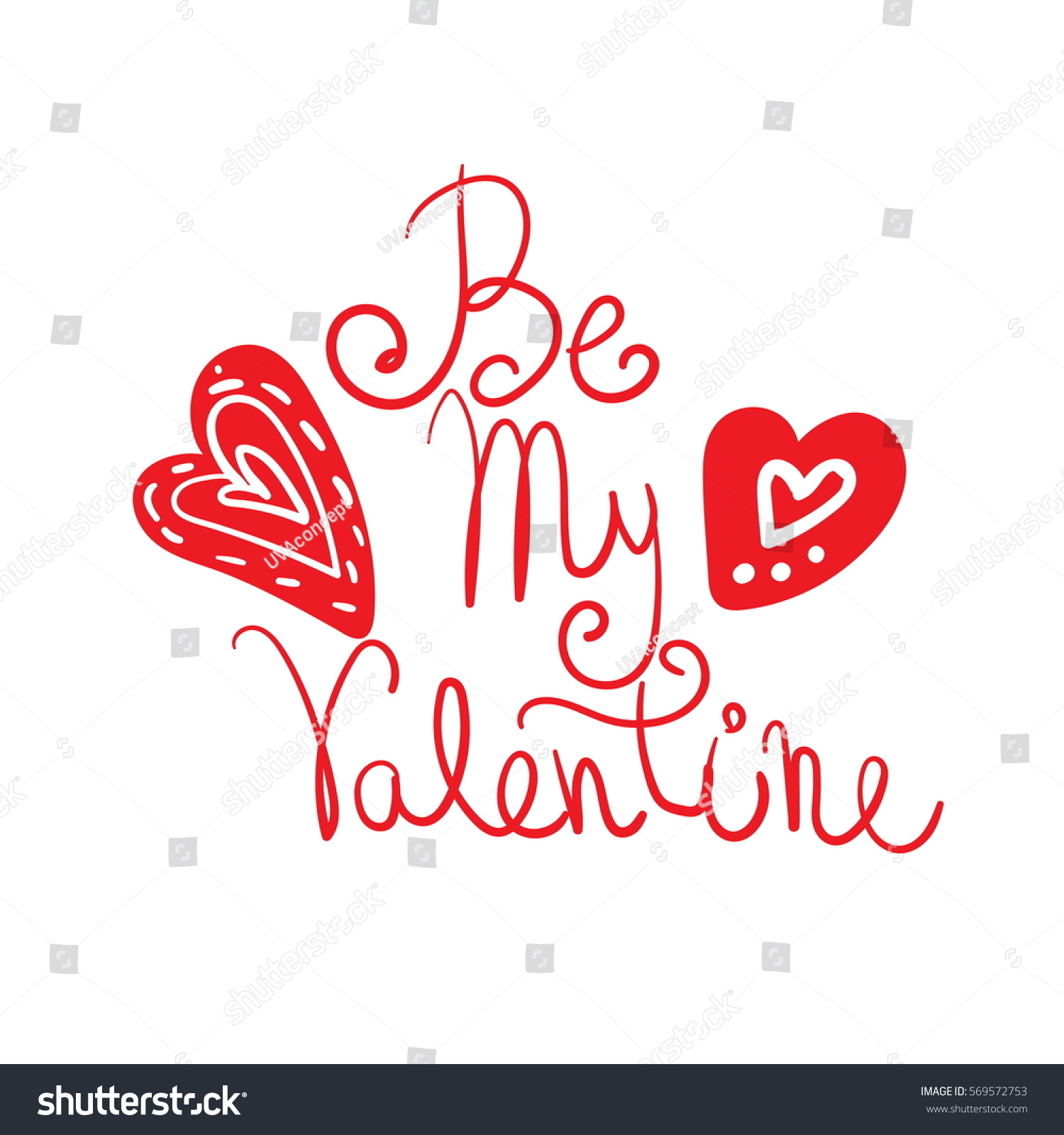 Script Concept Quote Text Happy Valentines Stock Vector (Royalty Free ...