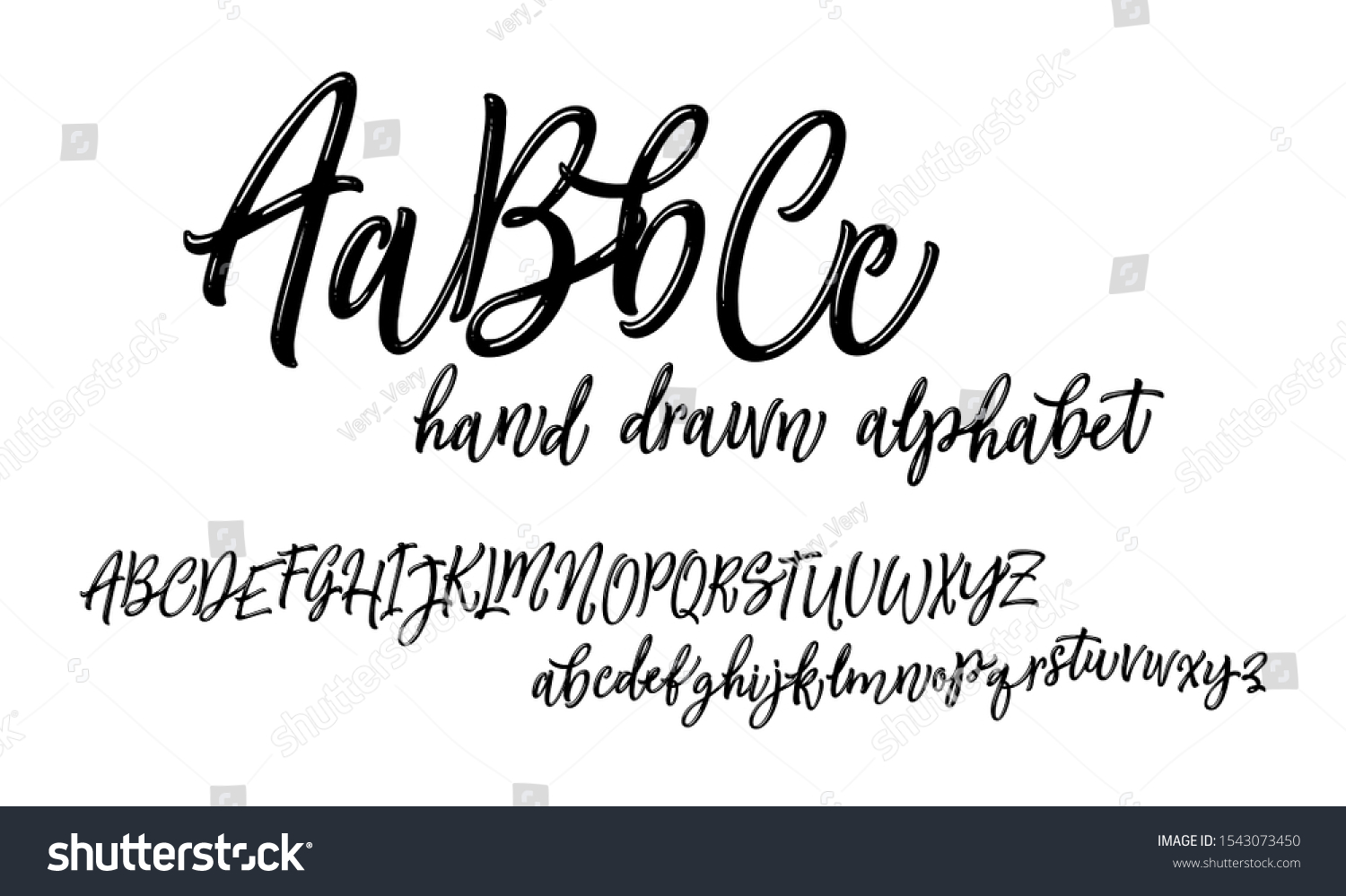Script Font Hand Lettering Custom Typography Stock Vector (Royalty Free ...
