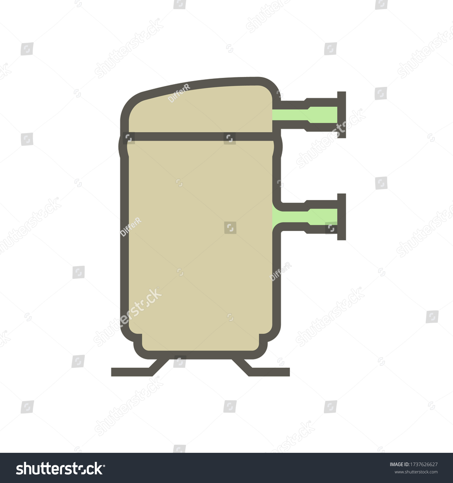 Scroll Compressor Icon Called Spiral Compressor Stock Vector (Royalty ...