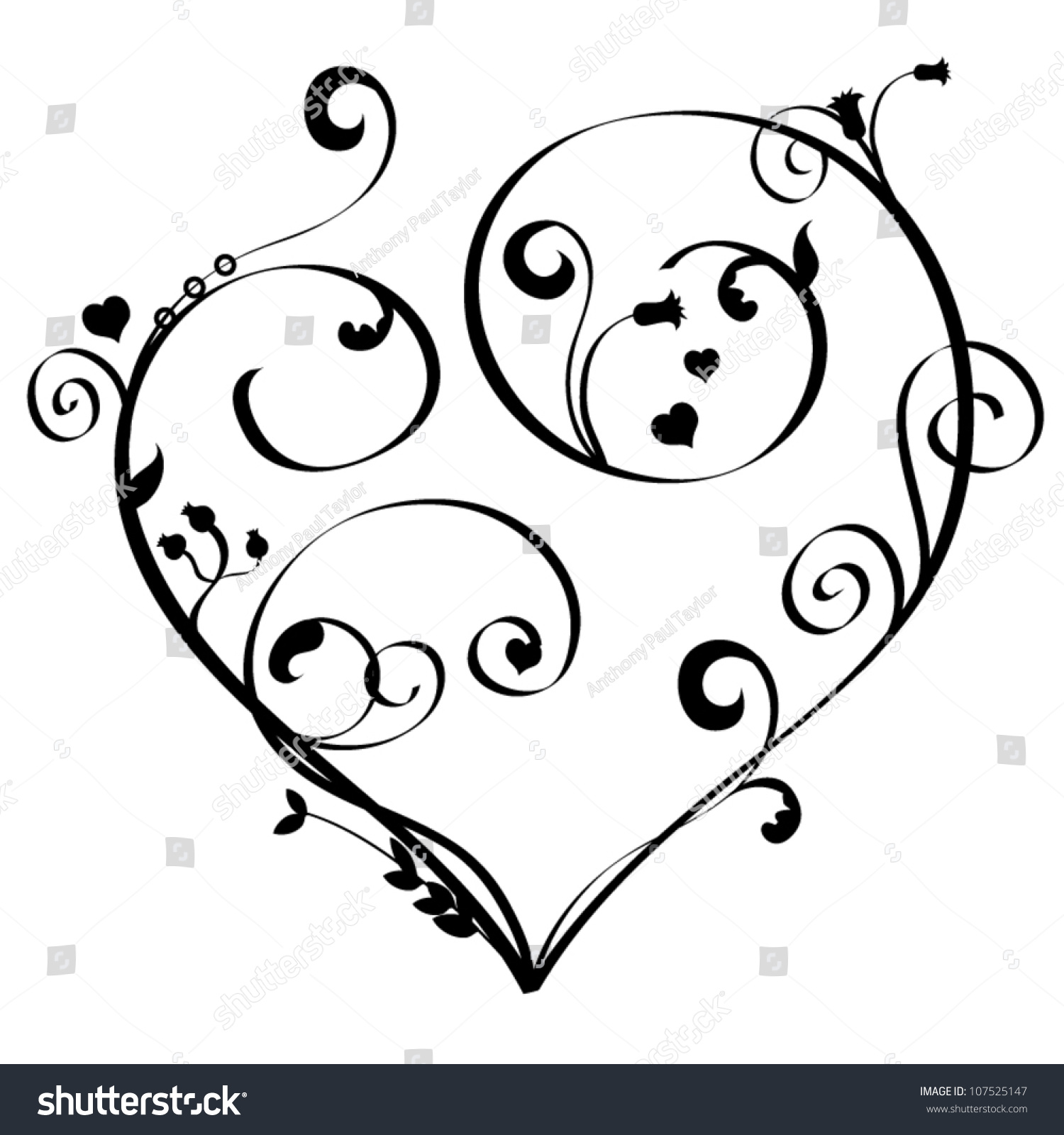 Heart Scroll SVG