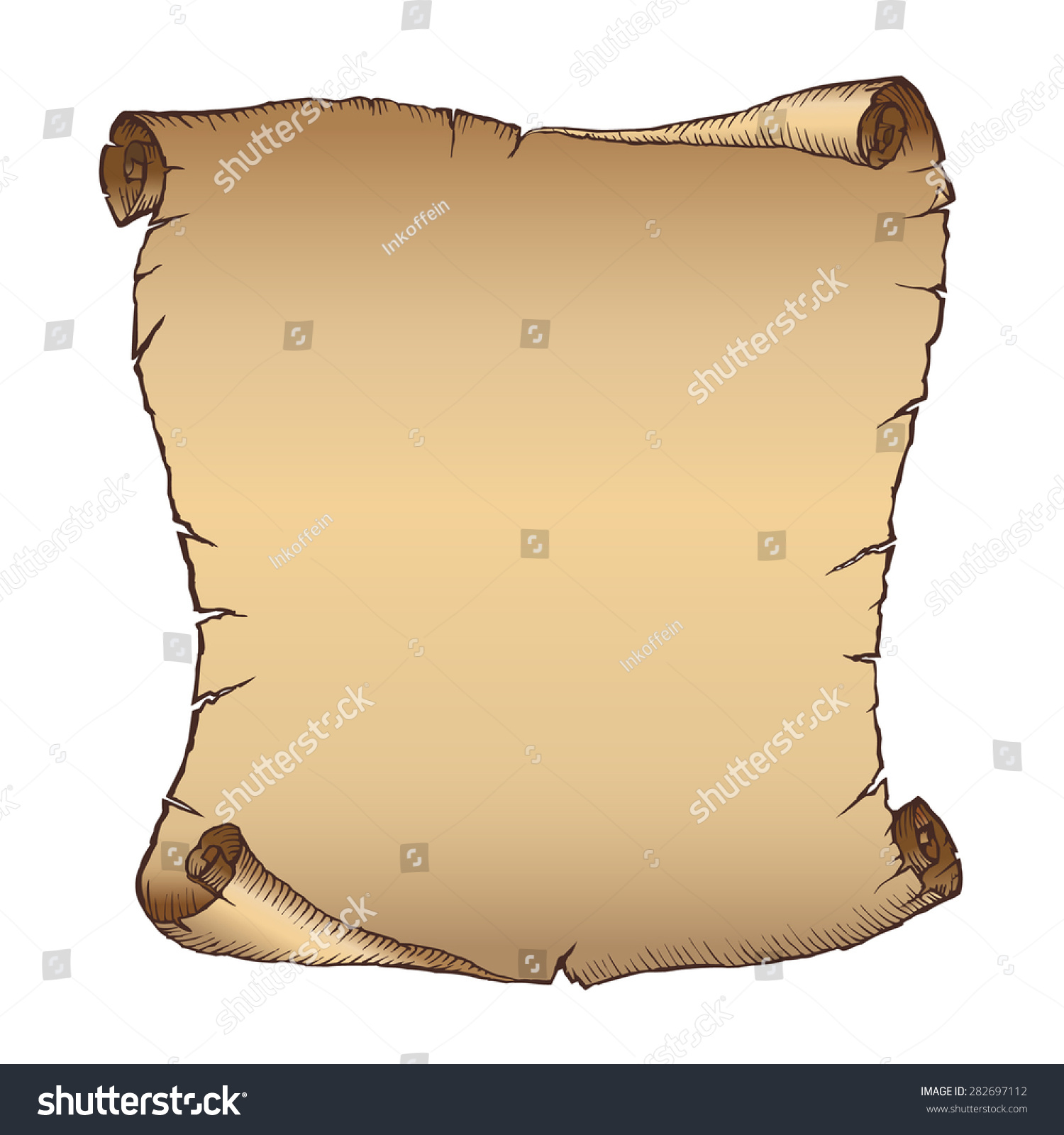 Scroll Old Torn Ancient Paper Rgb Stock Vector 282697112 - Shutterstock