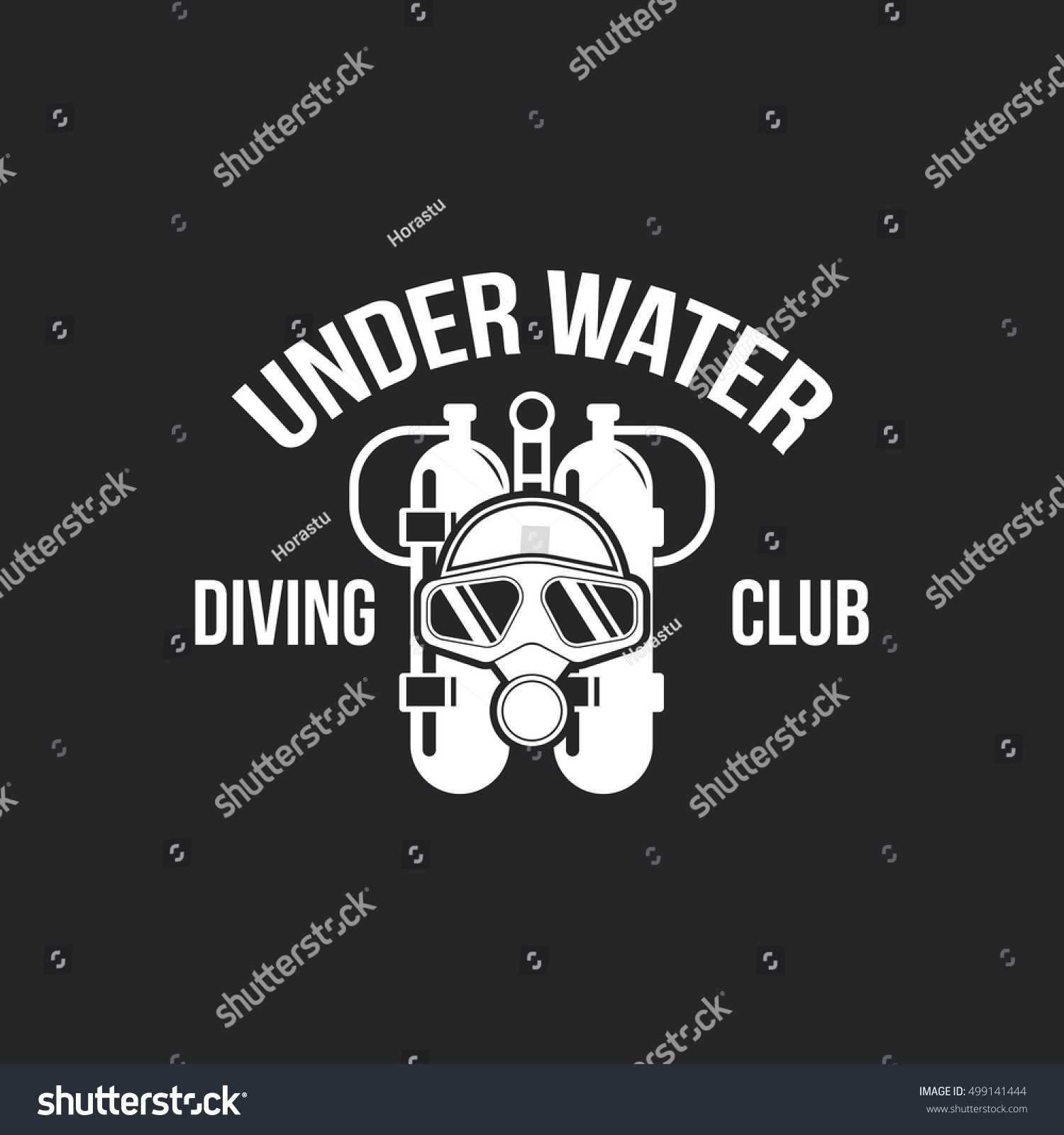 Scuba Diving Club Logo Stock Vector 499141444 - Shutterstock
