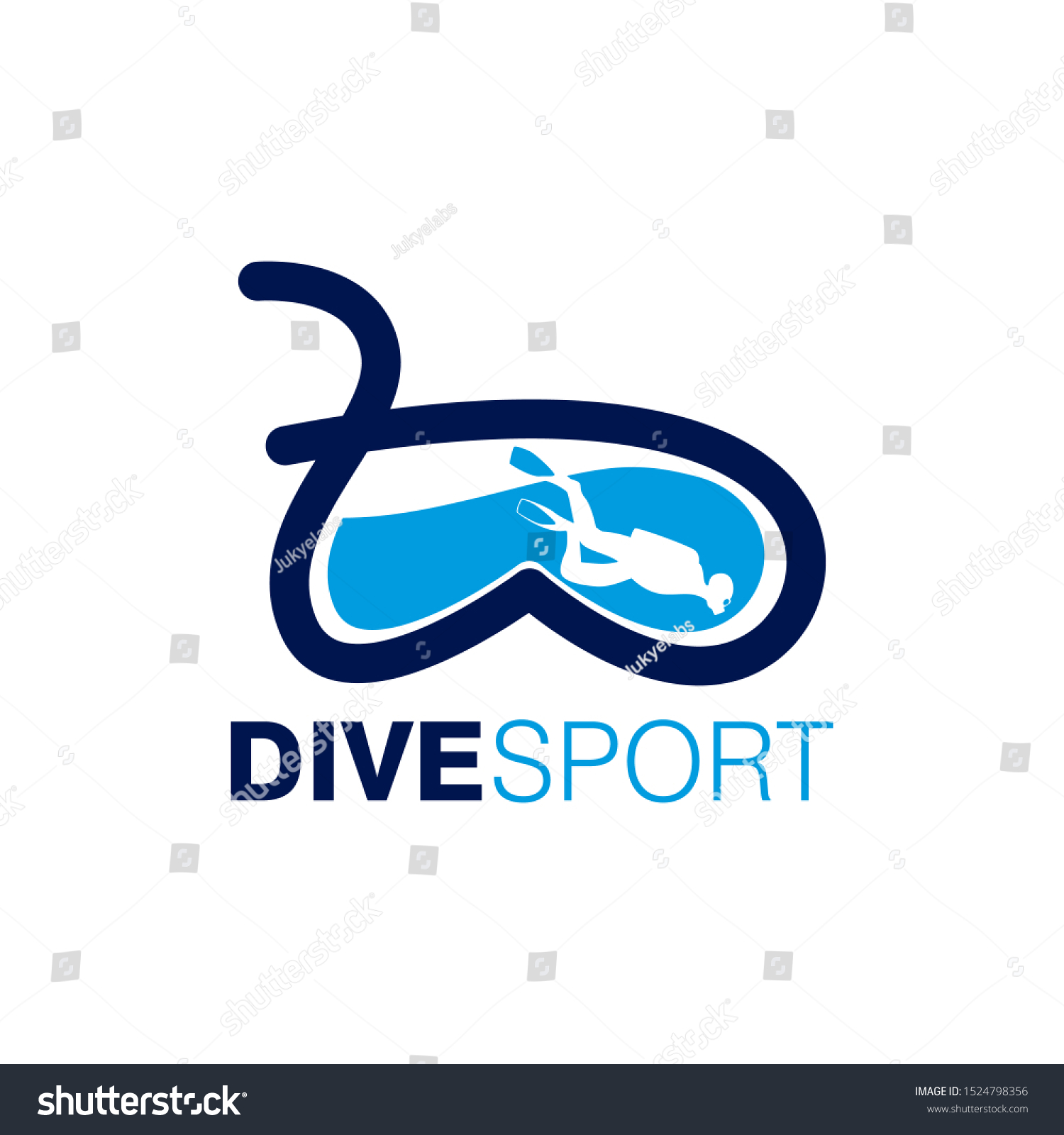 Scuba Diving Logo Design Vector Template Stock Vector (Royalty Free ...