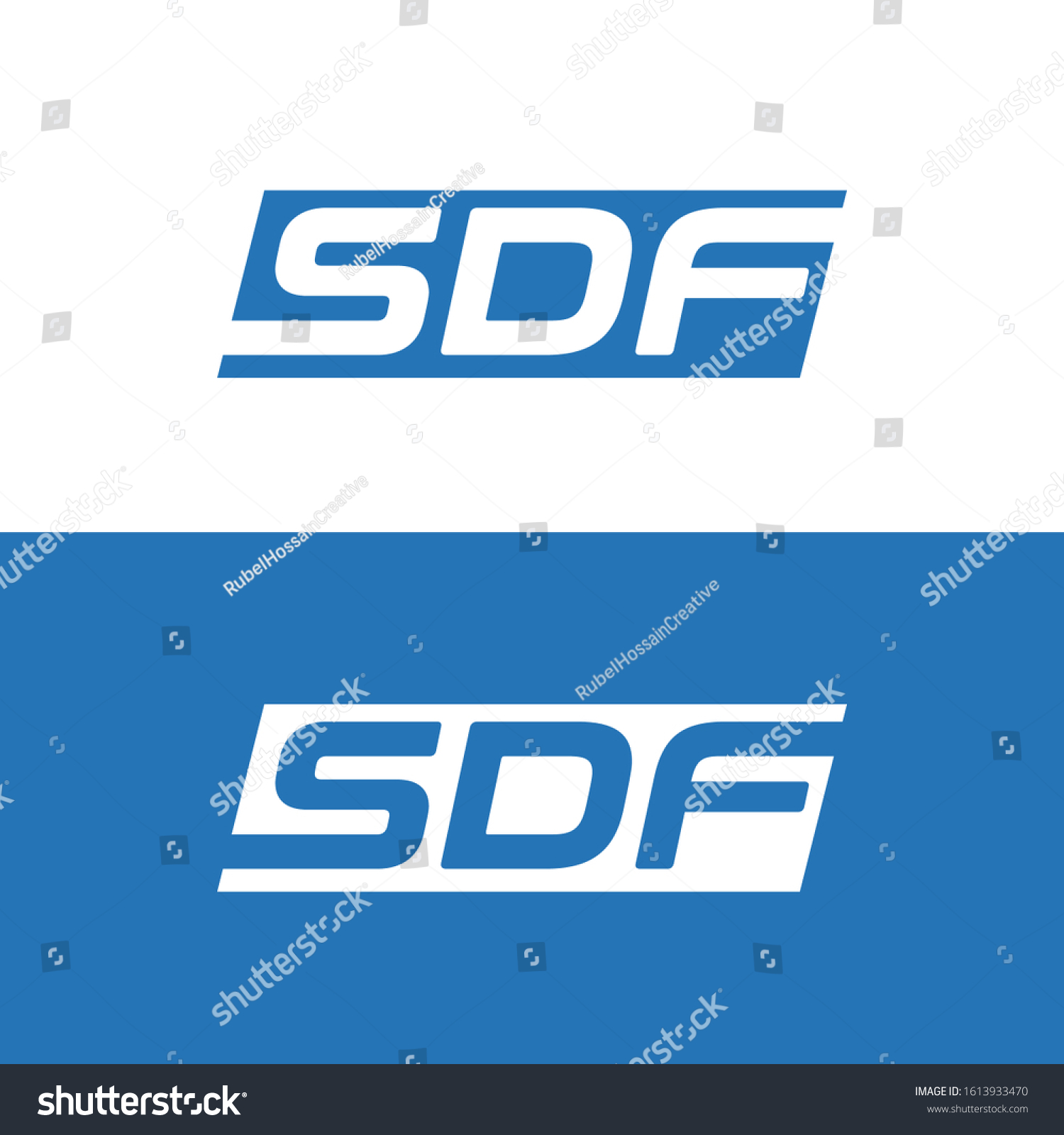 Sdf Letter Logo Design Vector Stock Vector Royalty Free