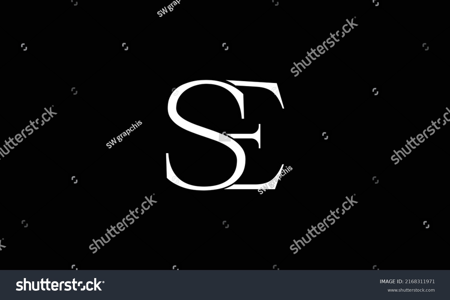 Se Es Abstract Letters Logo Monogram Stock Vector (Royalty Free ...