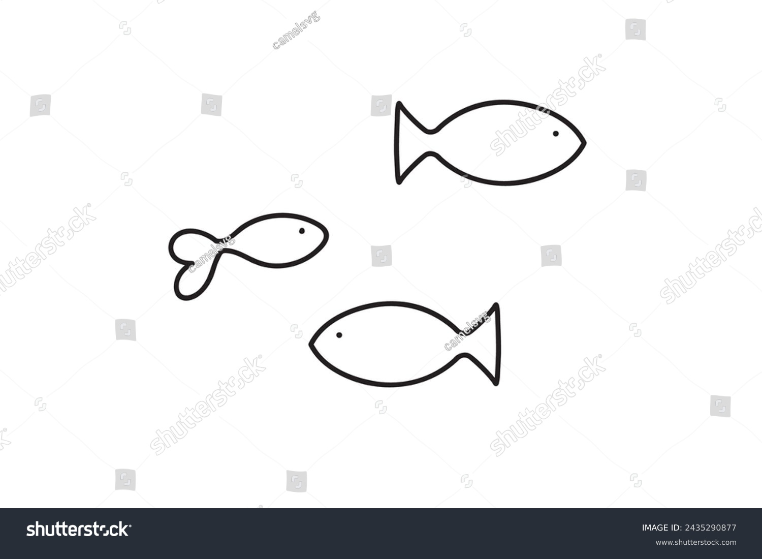 SVG of Sea Animal, Sea Animals, Silhouette, Sea Animals, line work, Baby  svg