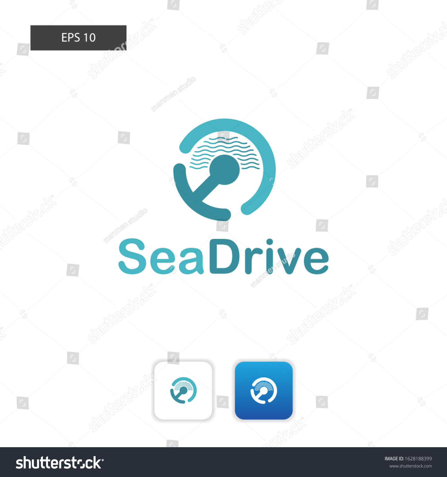 Sea Boat Business Logo Has 3 Stock Vector Royalty Free 1628188399