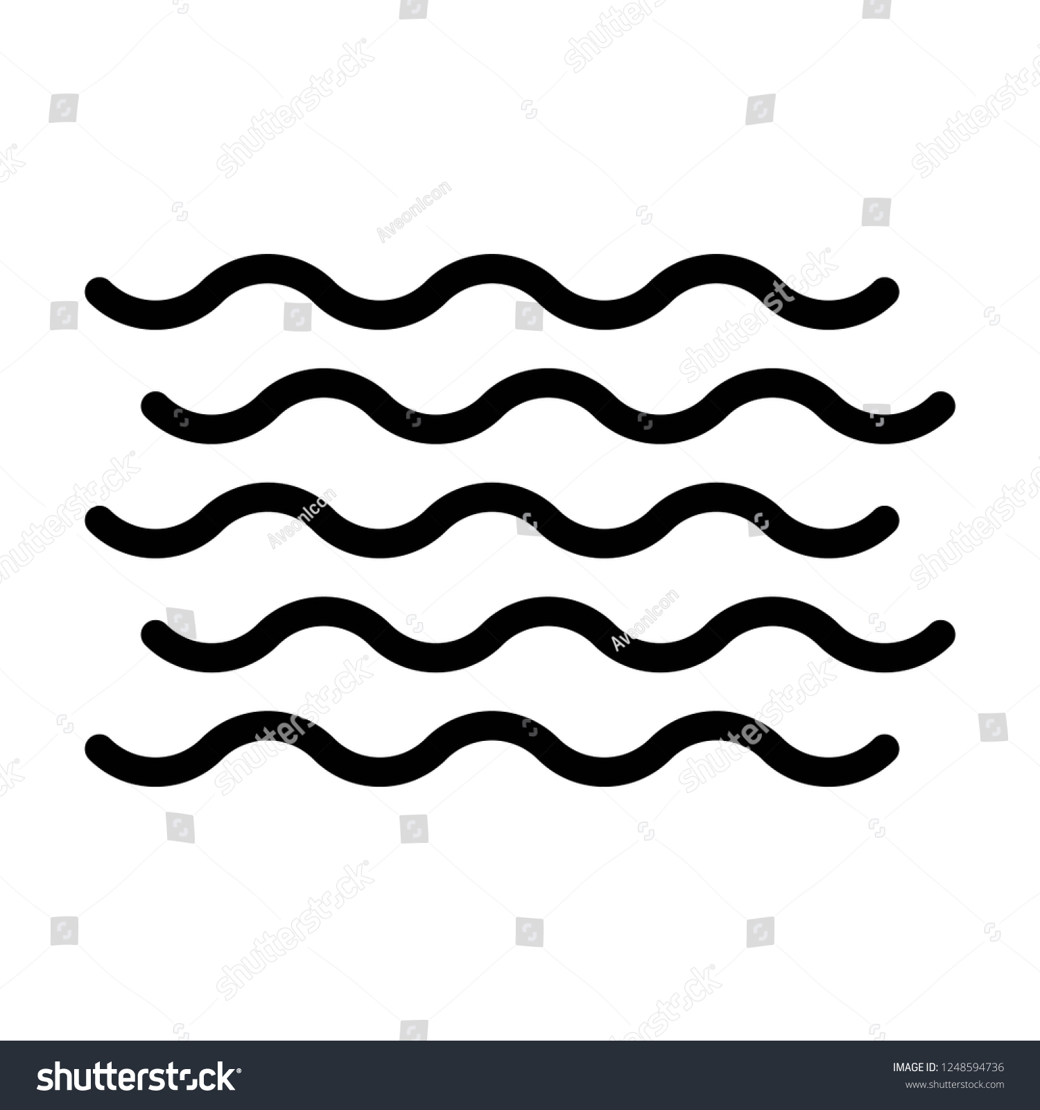 sea icon vector on white background stock vector royalty free 1248594736 shutterstock