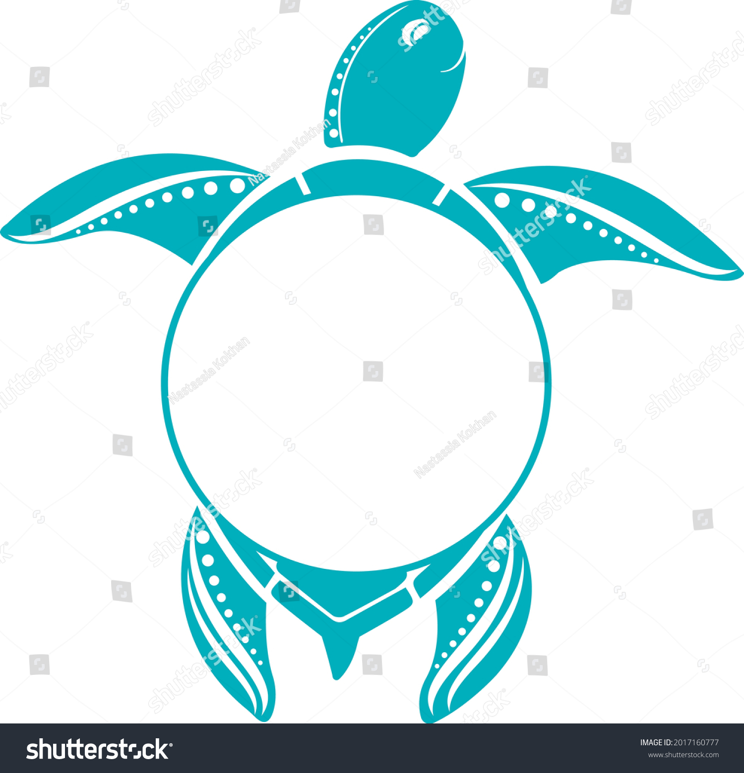 SVG of Sea Turtle svg vector Illustration isolated on white background.  Monogram turtle silhouette cut file. Sea animal svg. Concept undersea world illustration svg